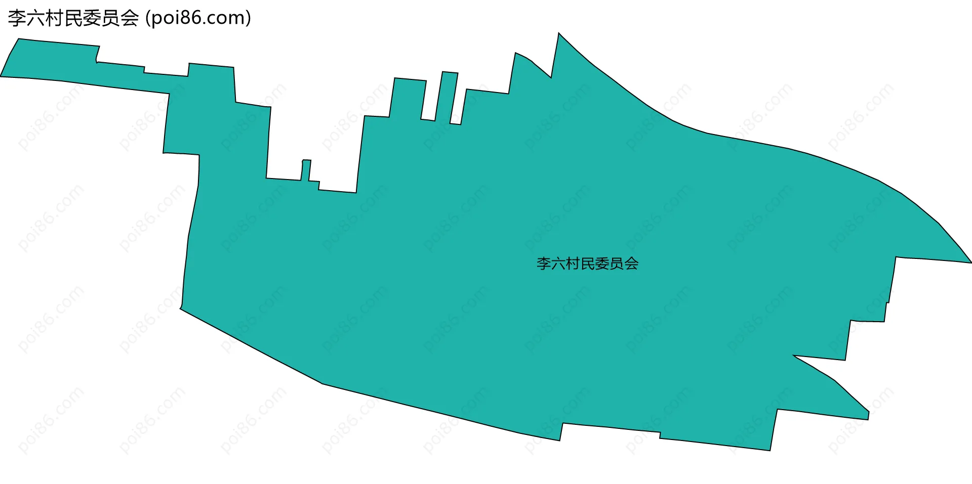 李六村民委员会边界地图