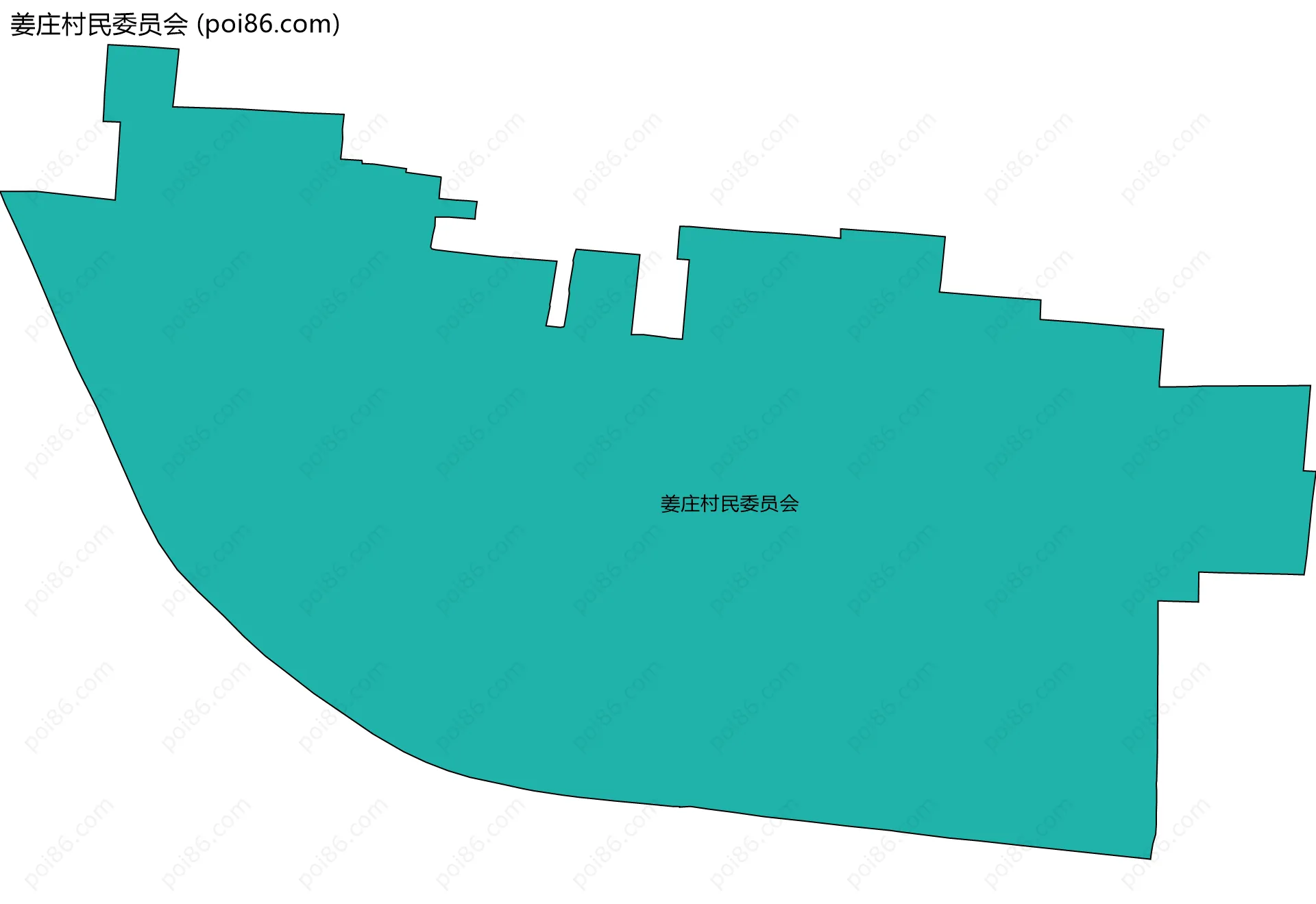 姜庄村民委员会边界地图