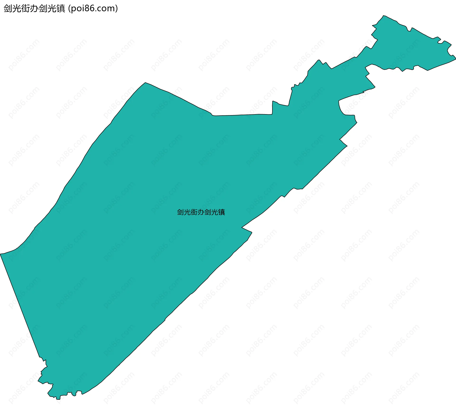 剑光街办剑光镇边界地图