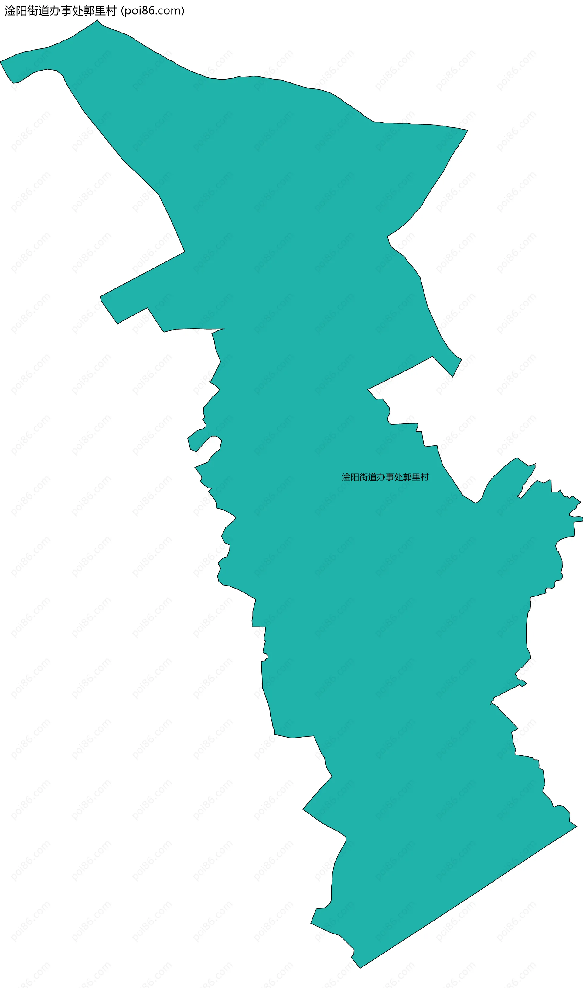 淦阳街道办事处郭里村边界地图