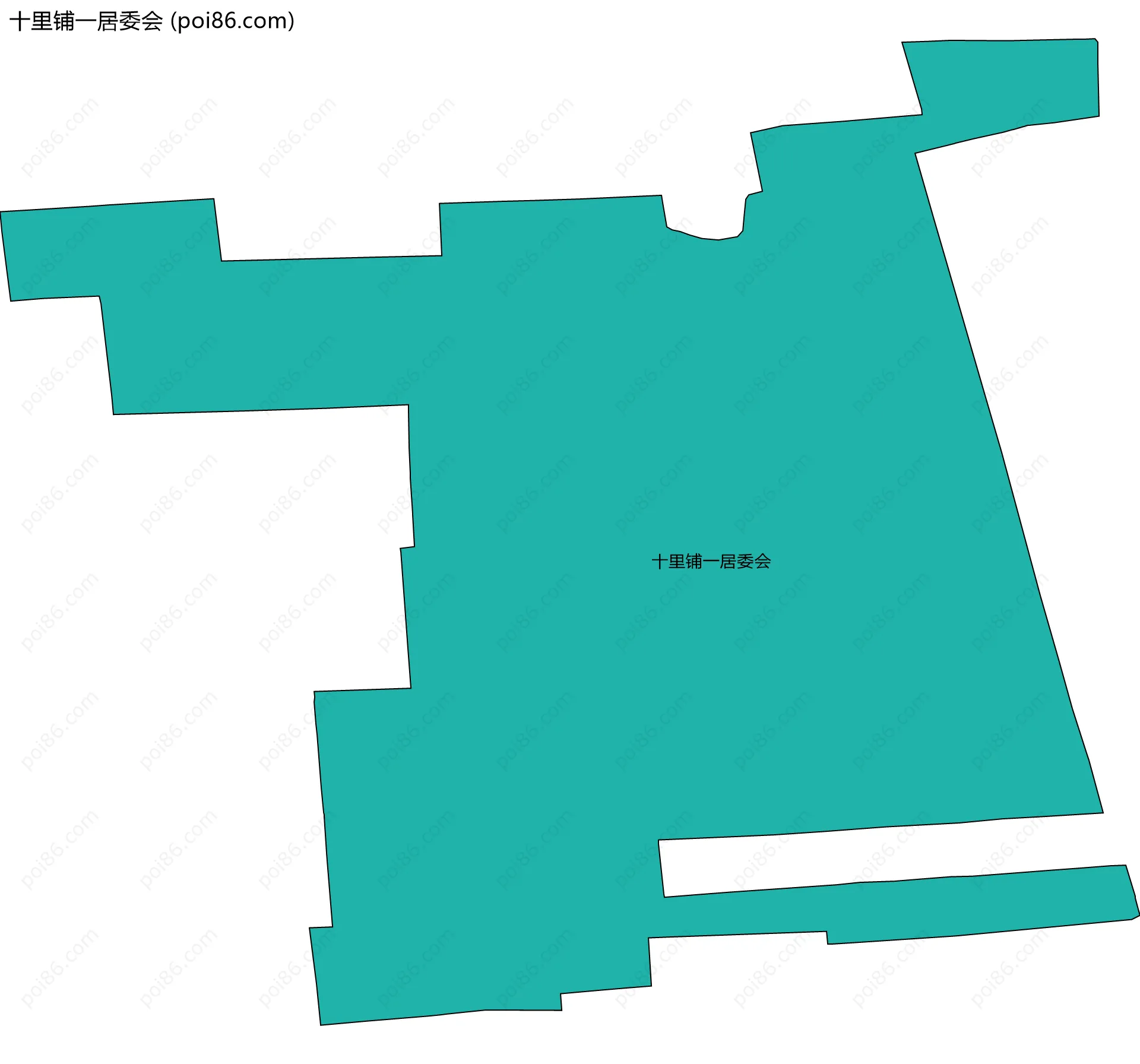 十里铺一居委会边界地图
