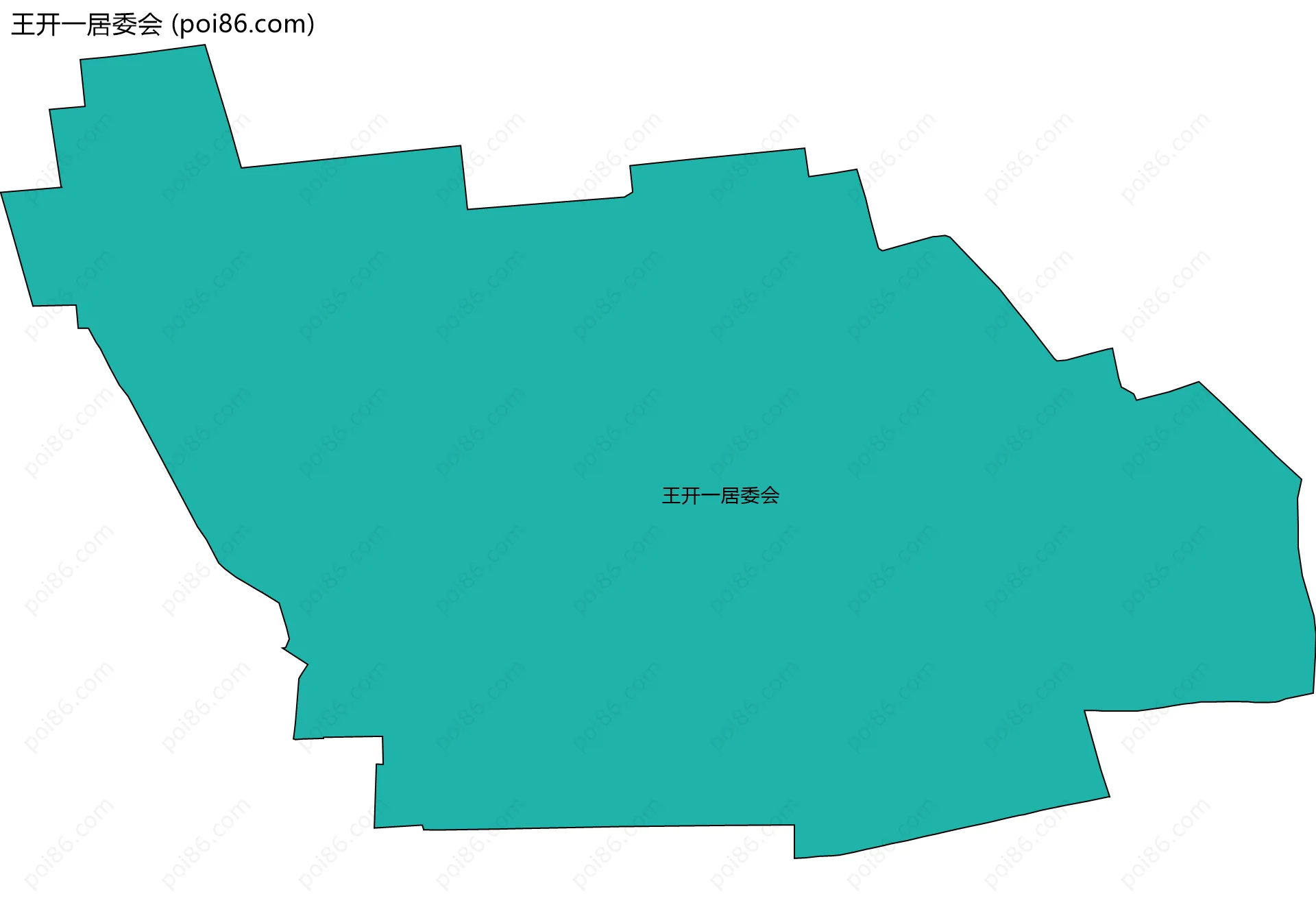 王开一居委会边界地图