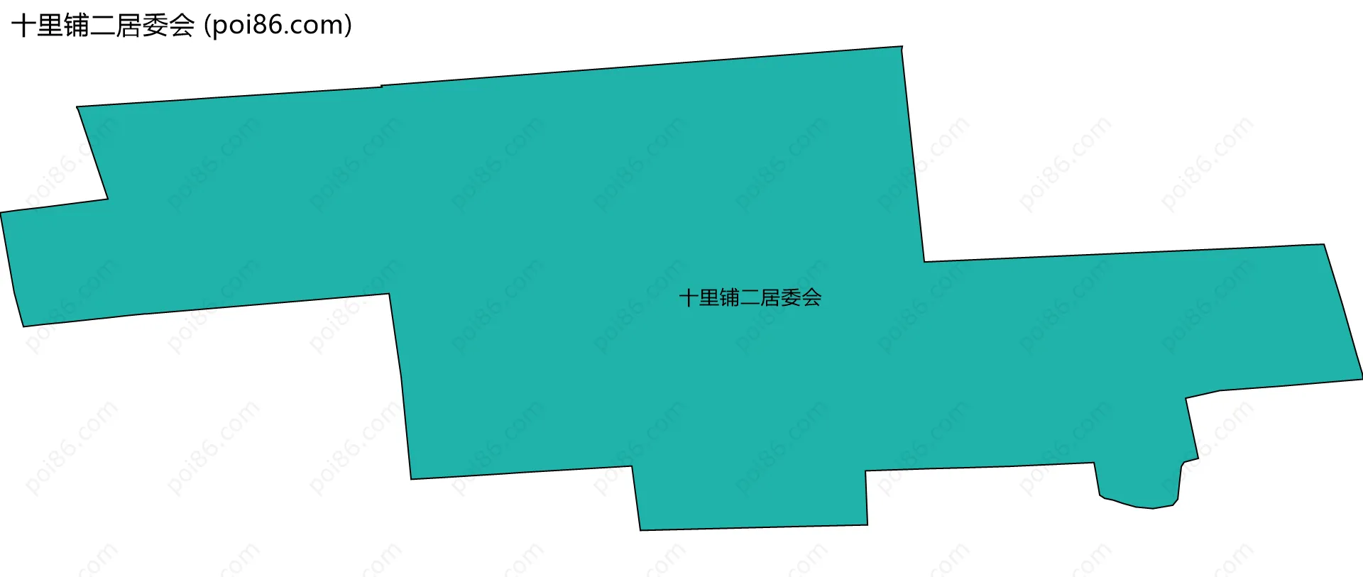 十里铺二居委会边界地图