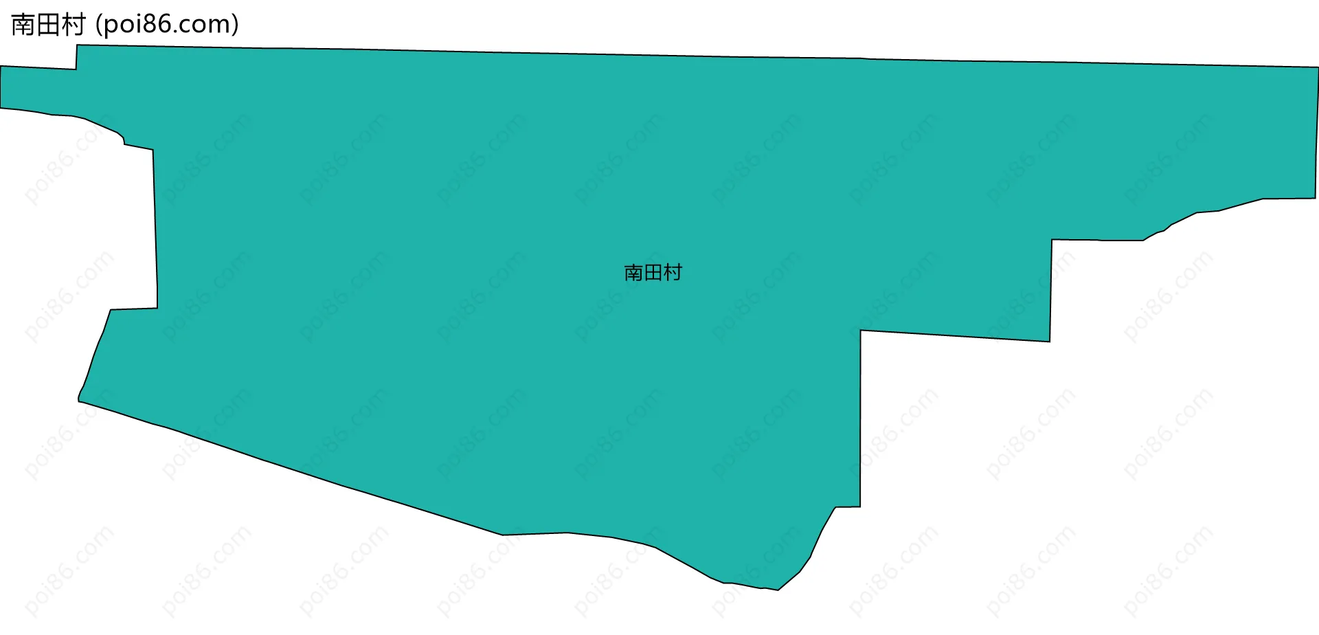 南田村边界地图