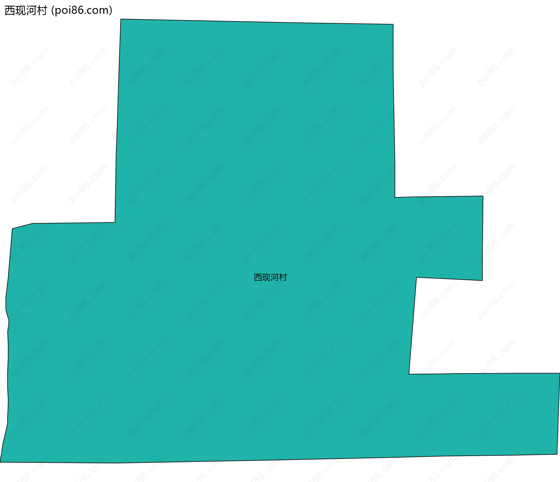 西现河村边界地图