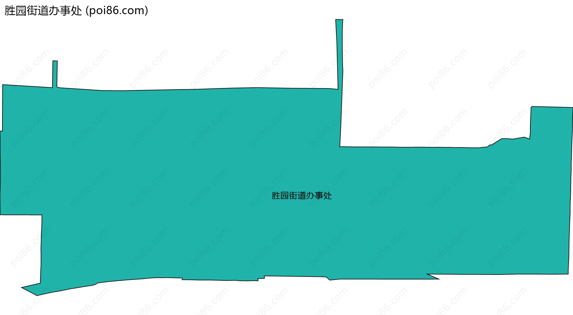 胜园街道办事处边界地图