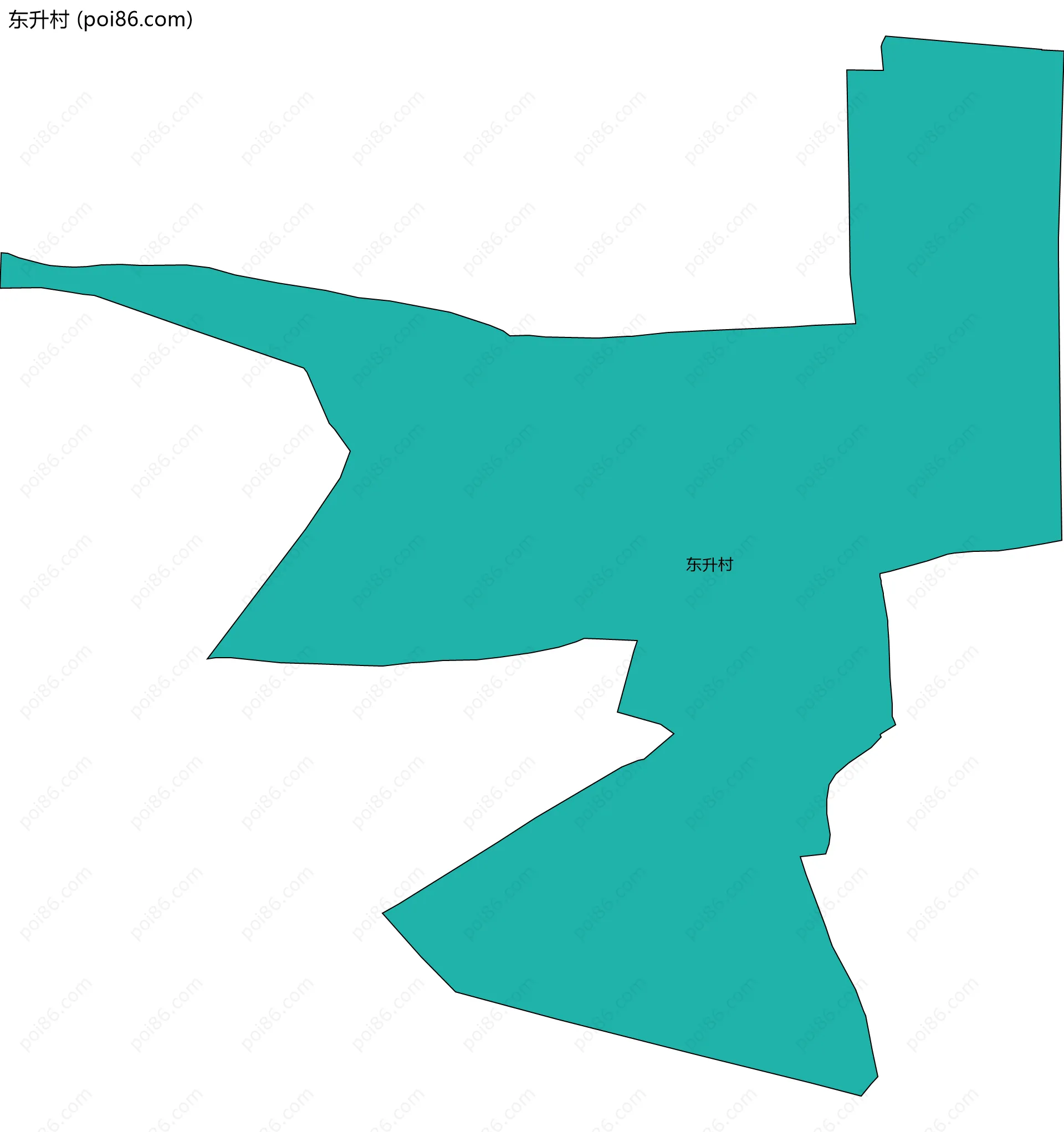 东升村边界地图