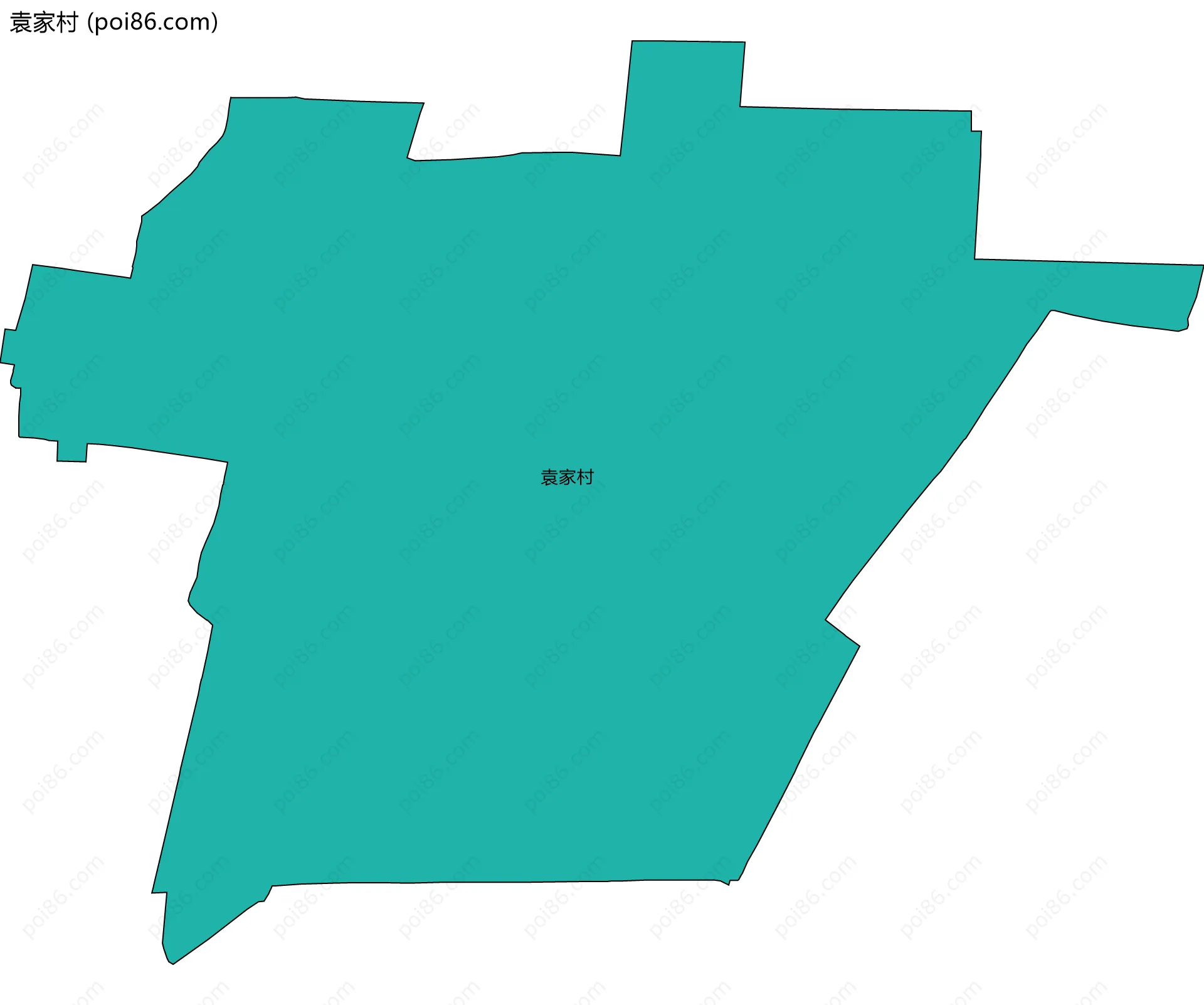袁家村边界地图
