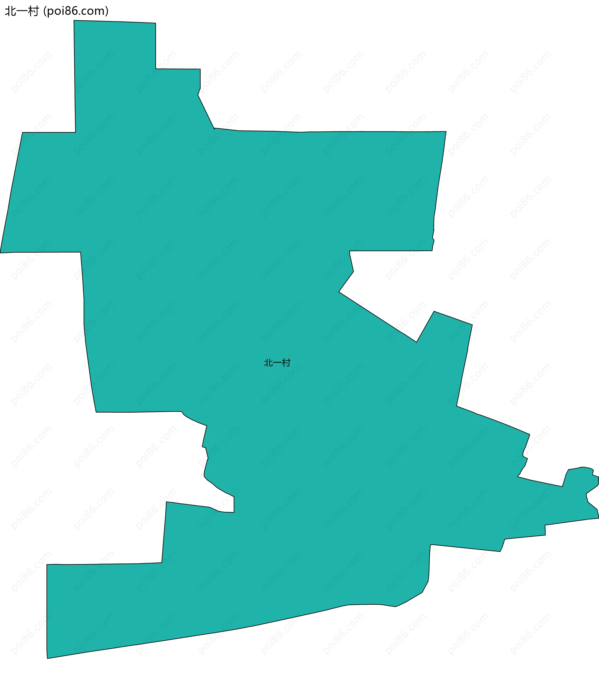 北一村边界地图