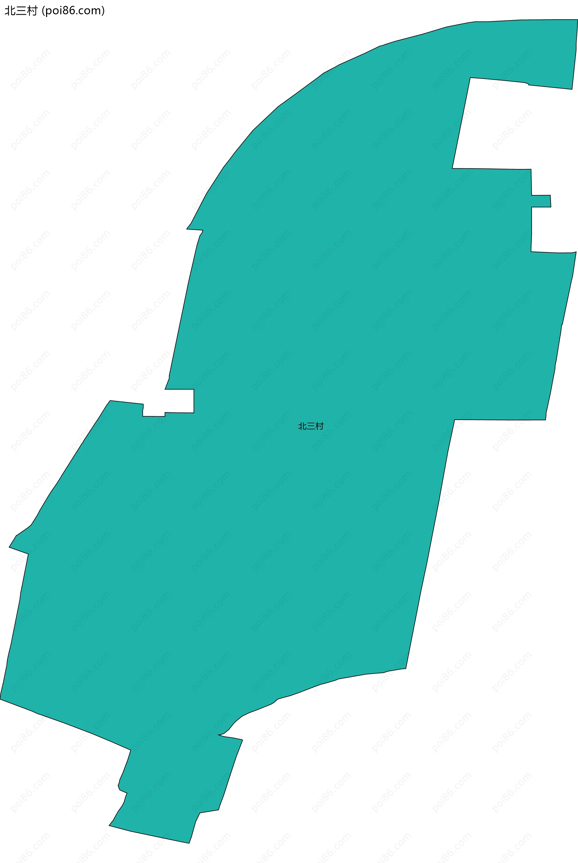 北三村边界地图