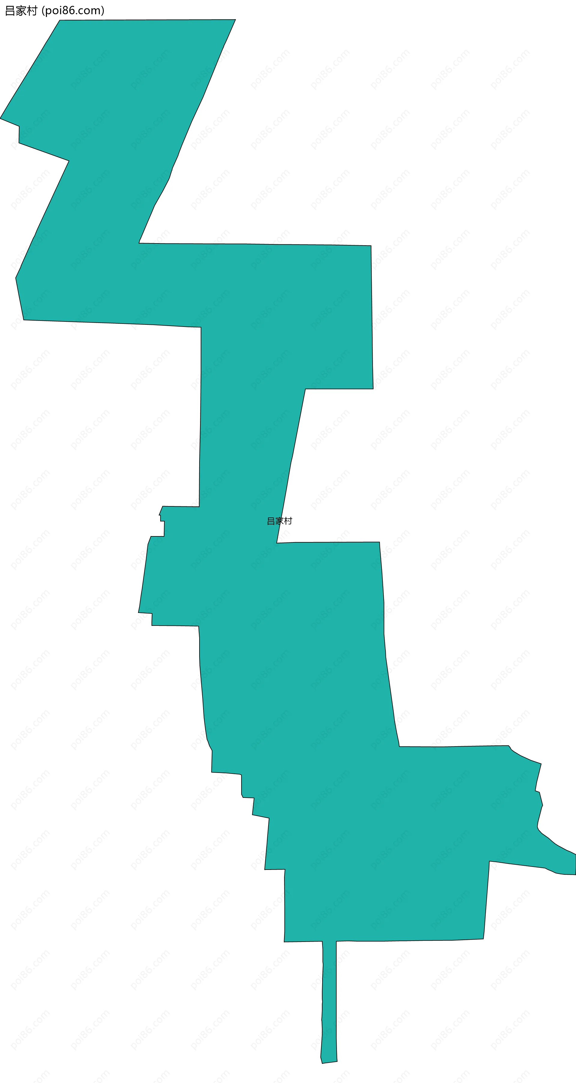 吕家村边界地图