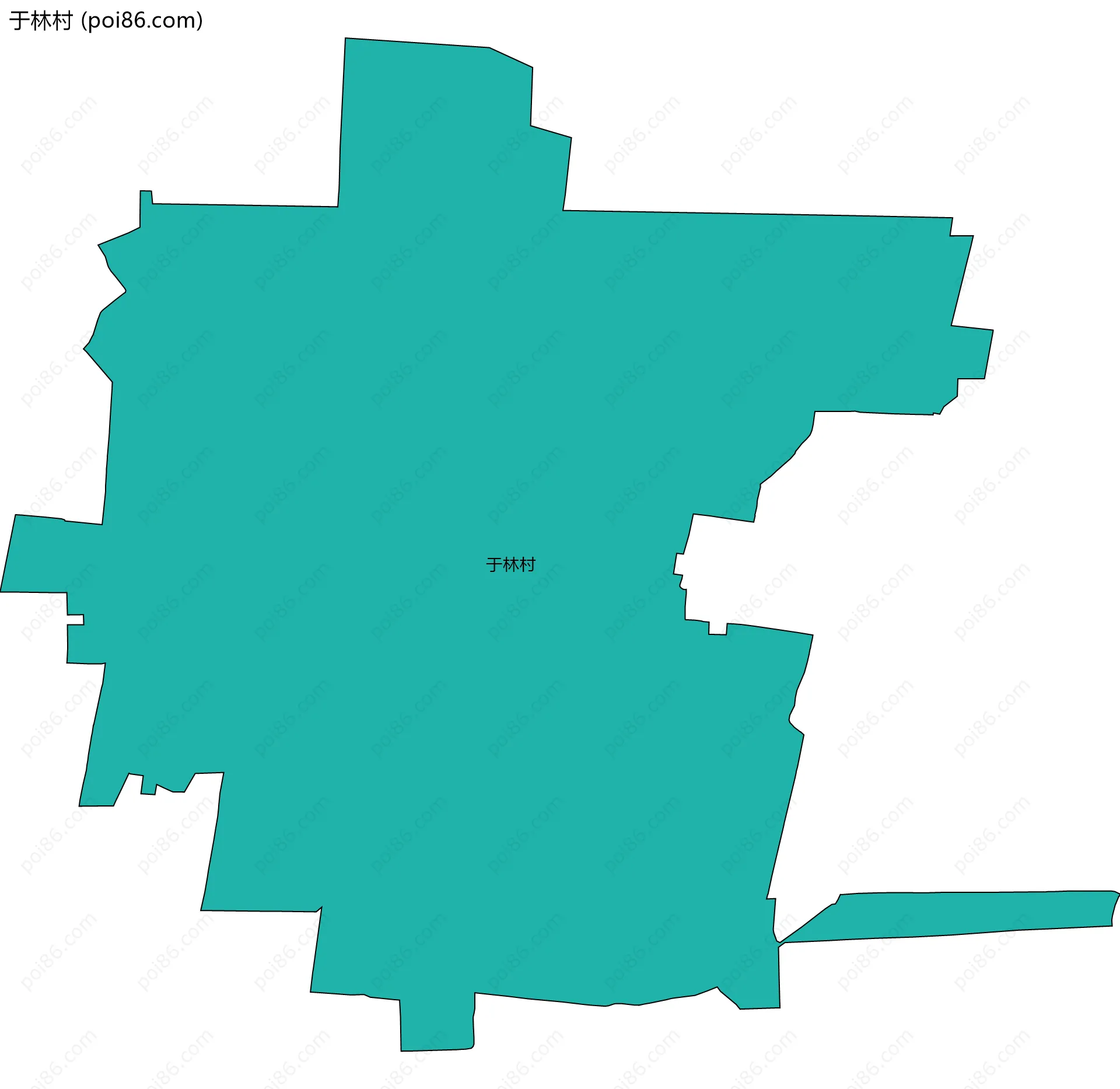 于林村边界地图