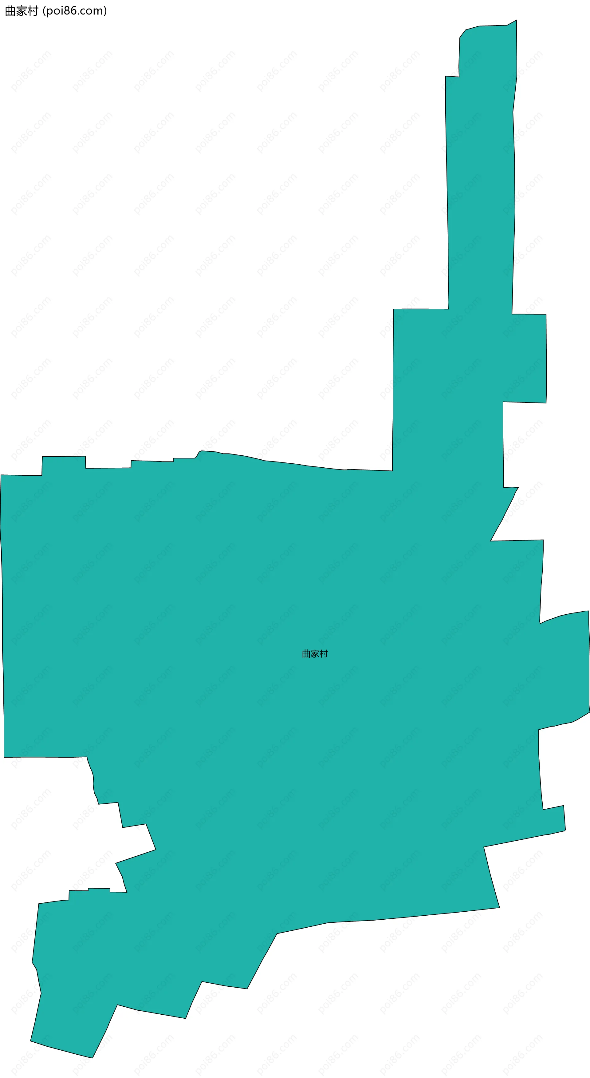 曲家村边界地图