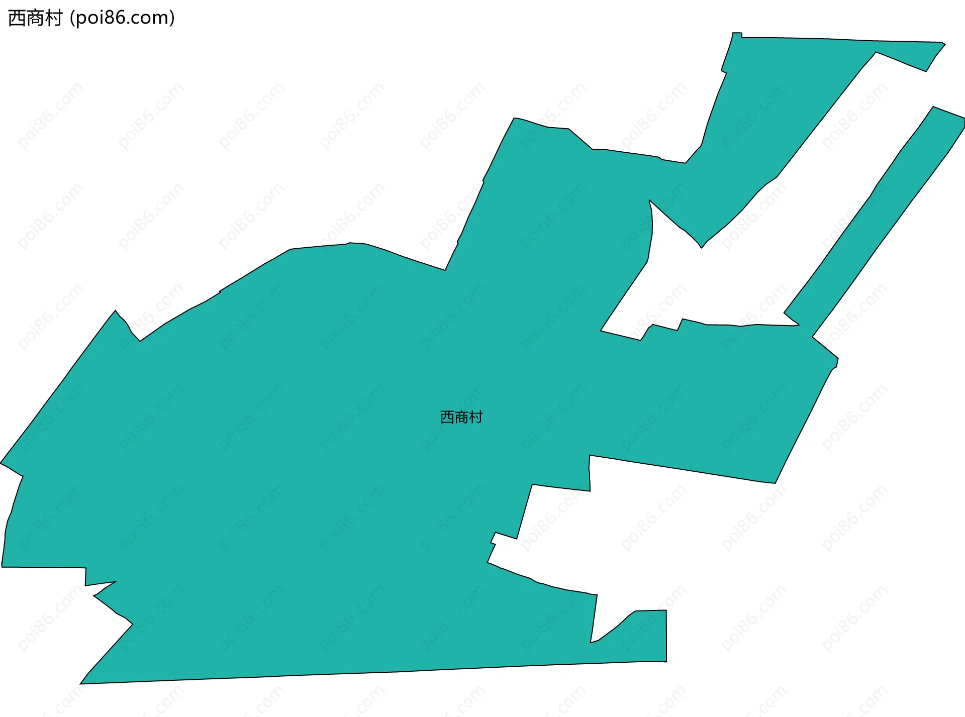 西商村边界地图