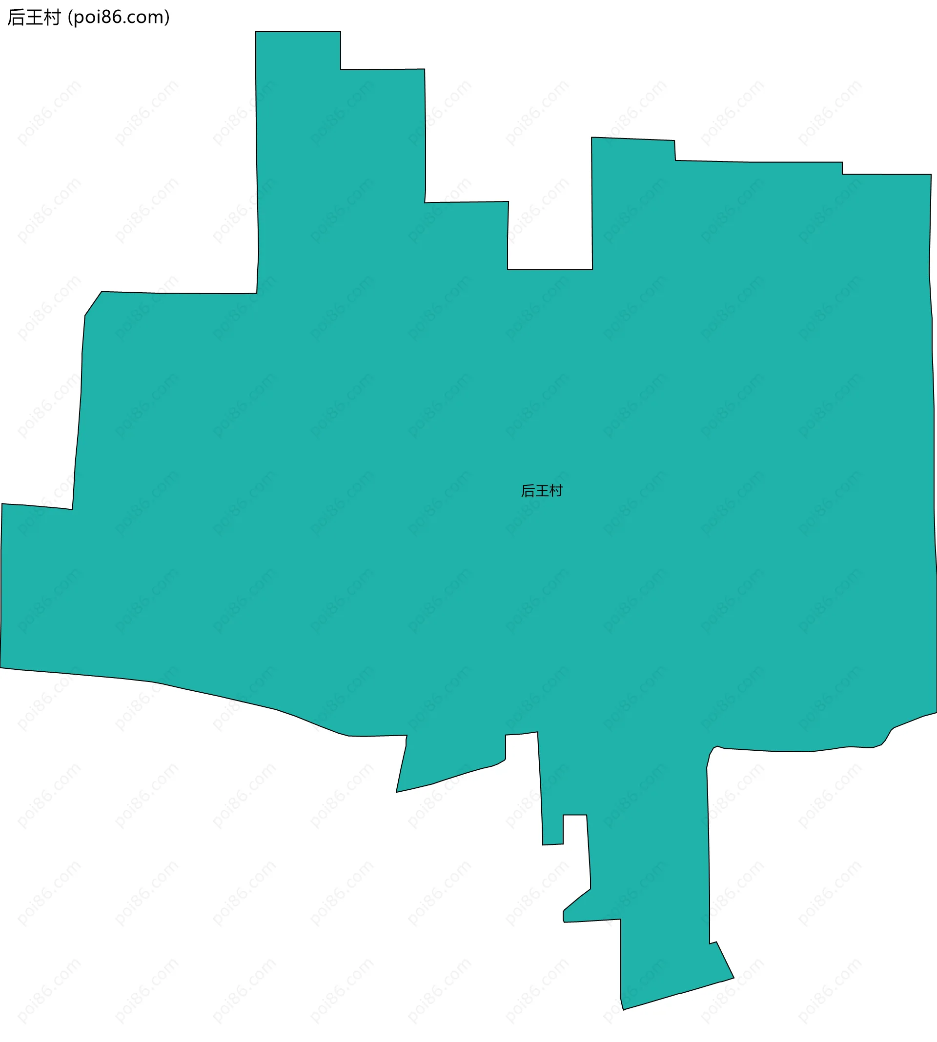 后王村边界地图