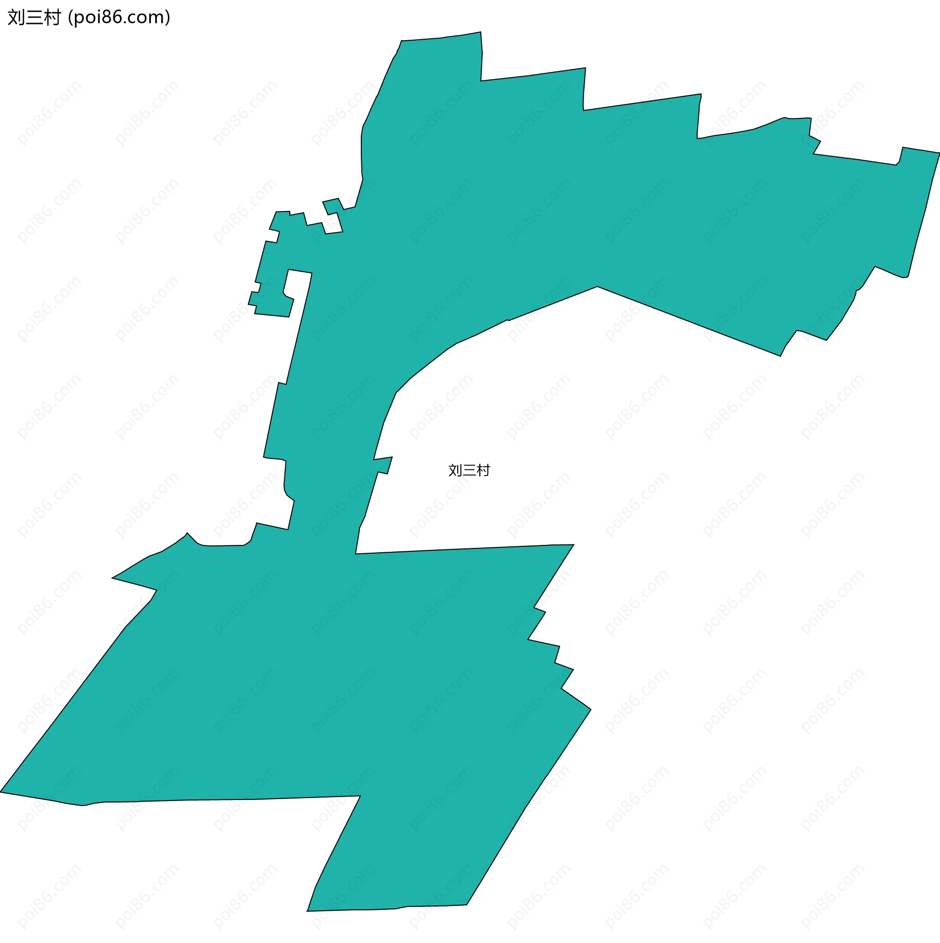 刘三村边界地图
