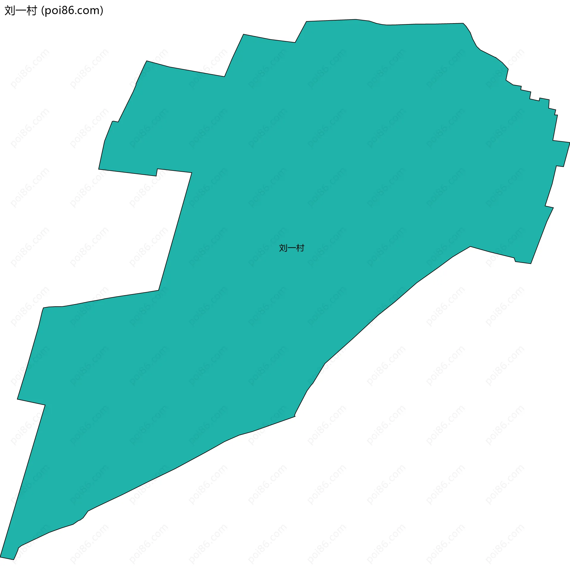 刘一村边界地图
