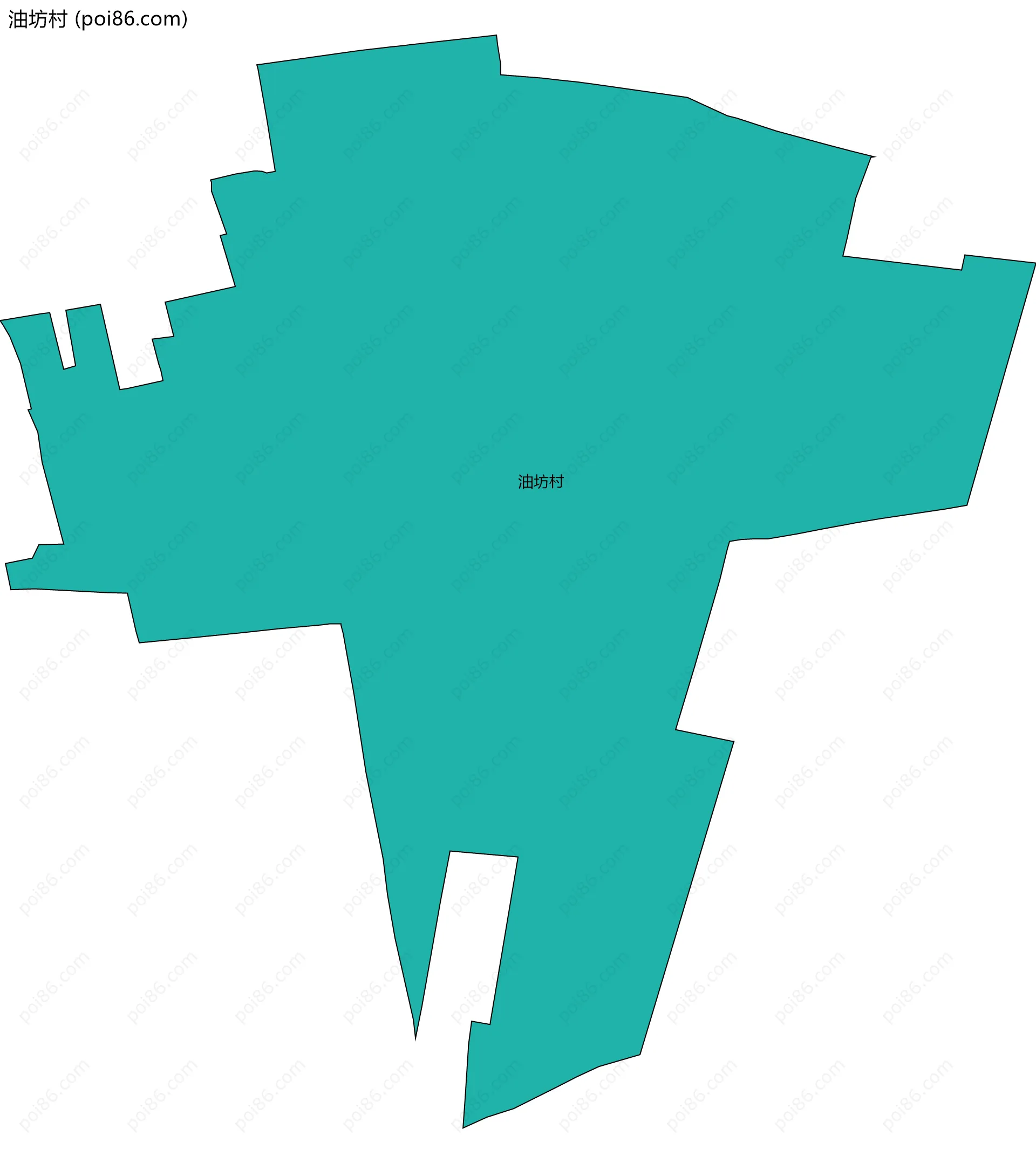 油坊村边界地图