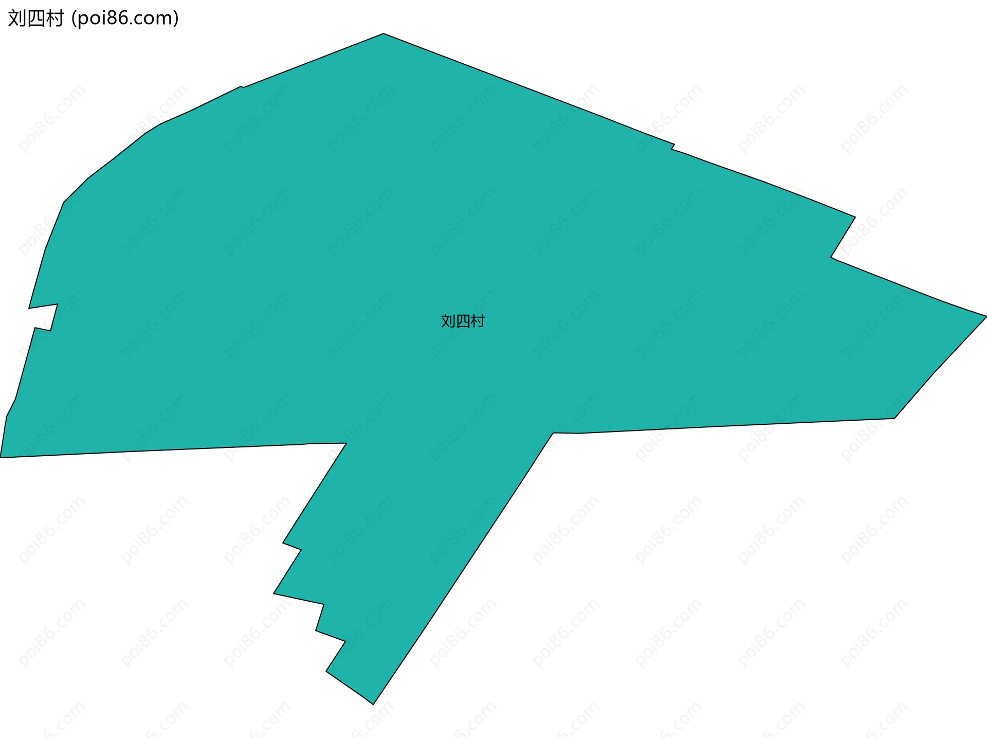 刘四村边界地图