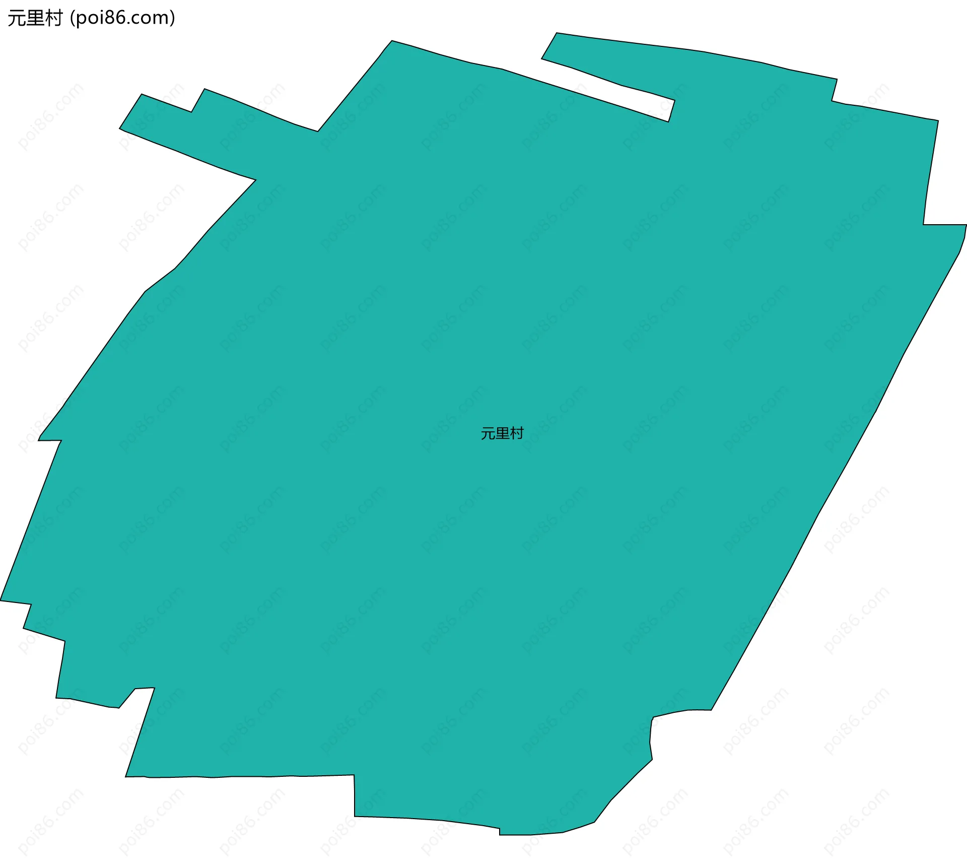 元里村边界地图