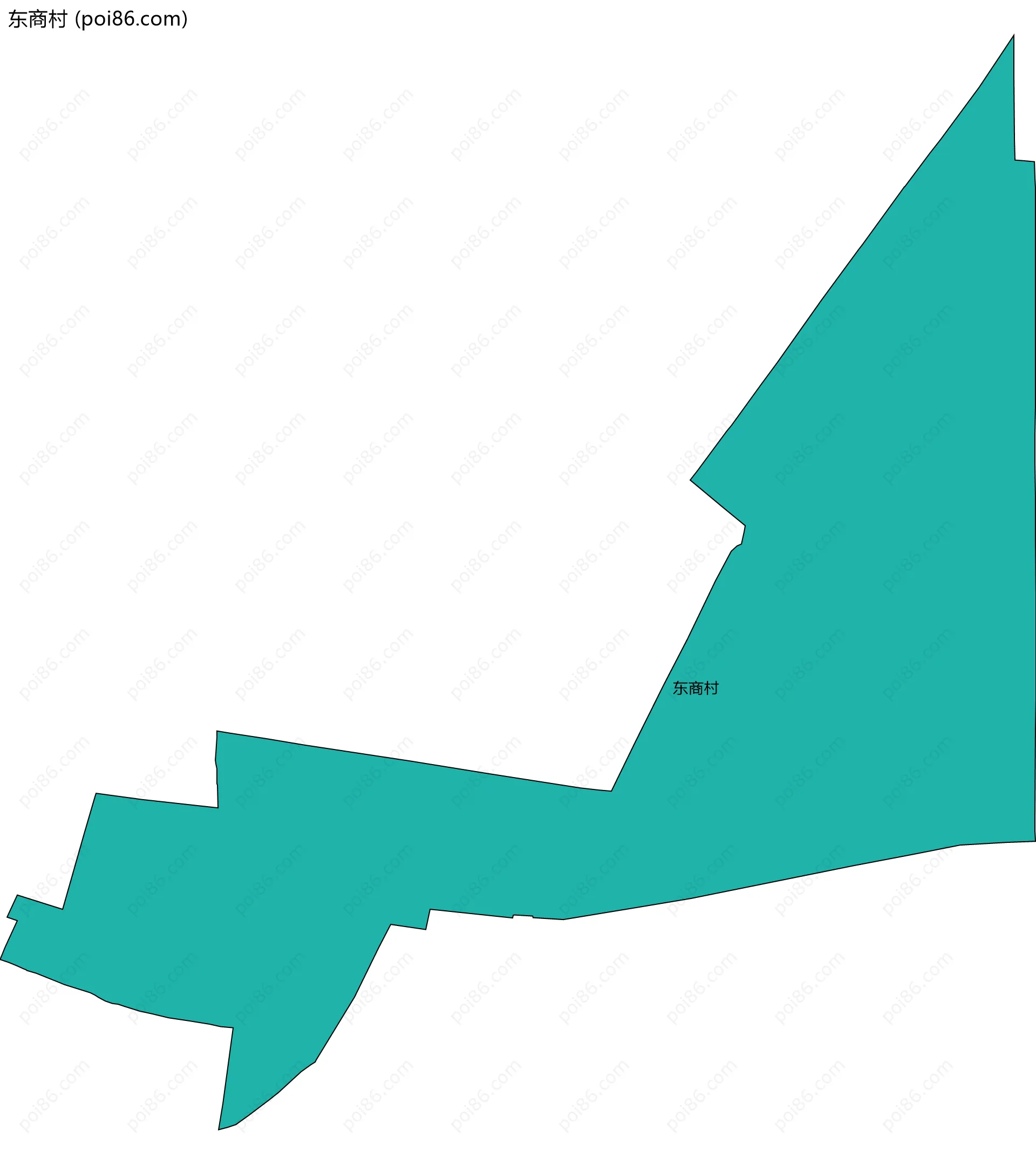 东商村边界地图