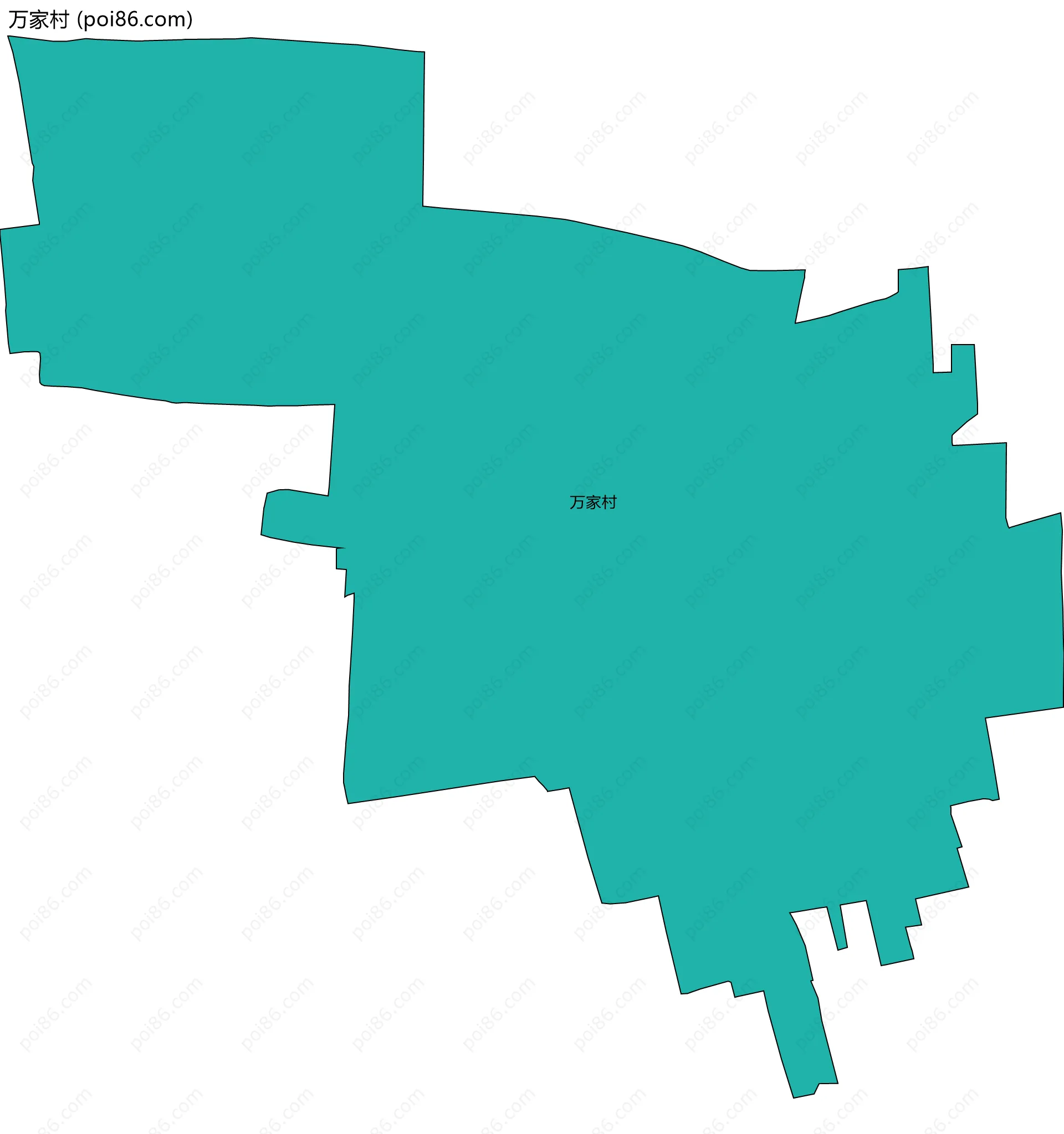 万家村边界地图