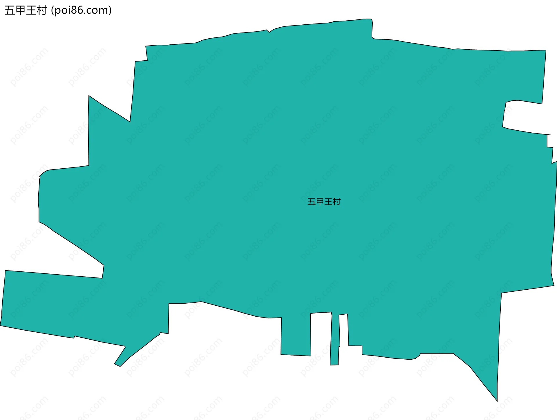 五甲王村边界地图