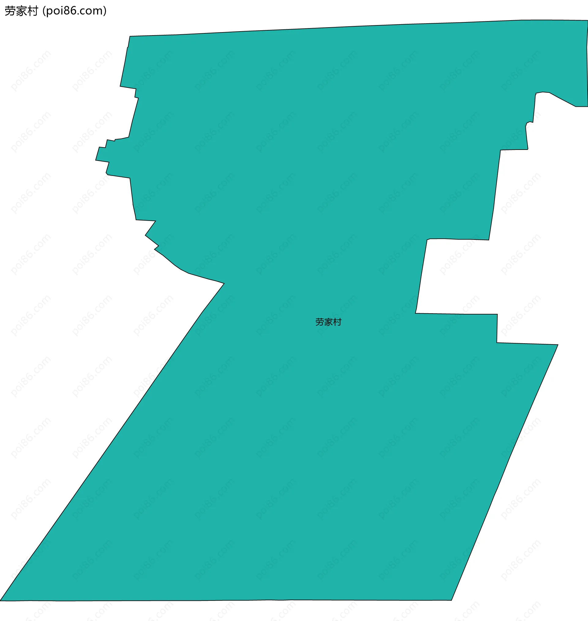 劳家村边界地图
