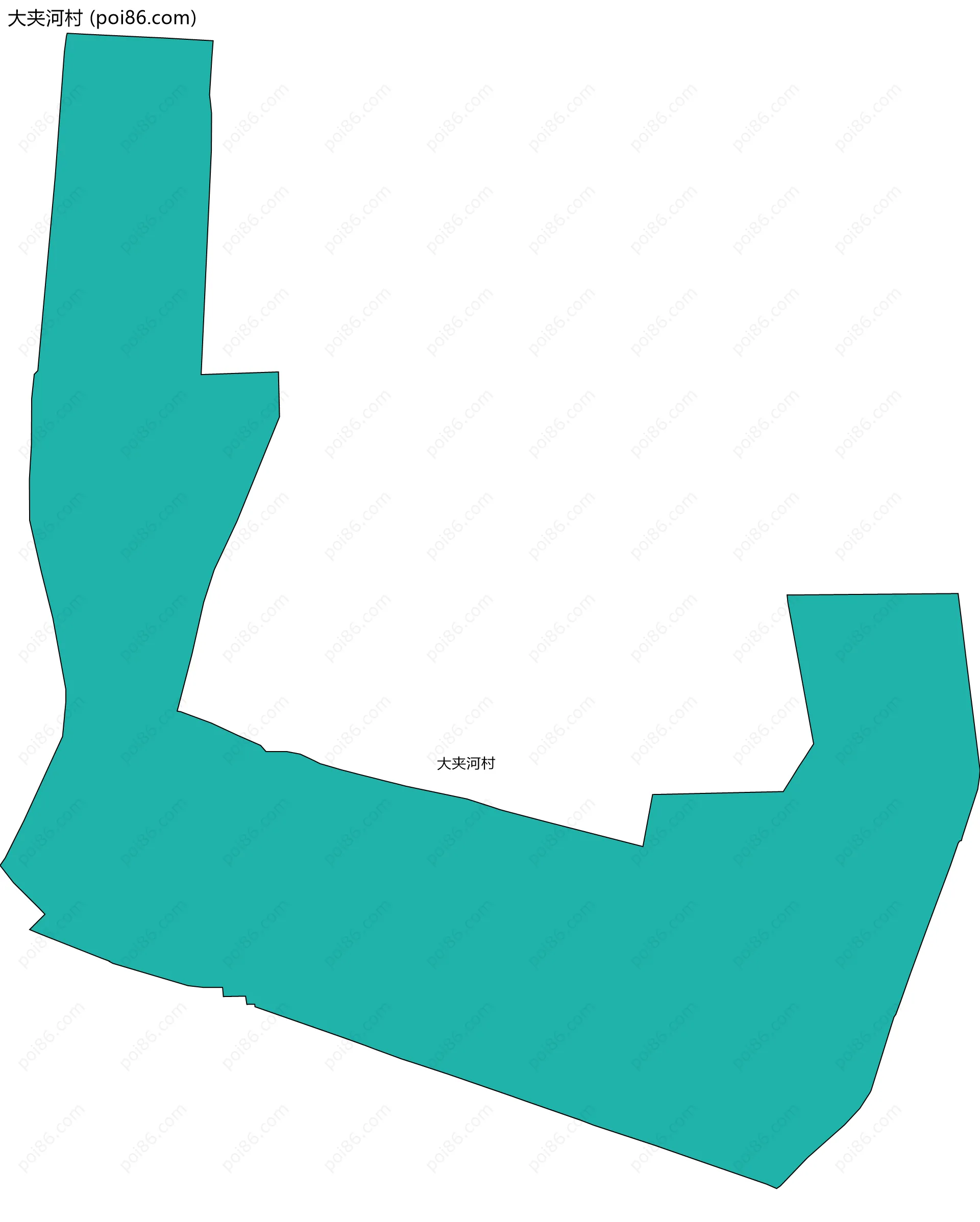 大夹河村边界地图