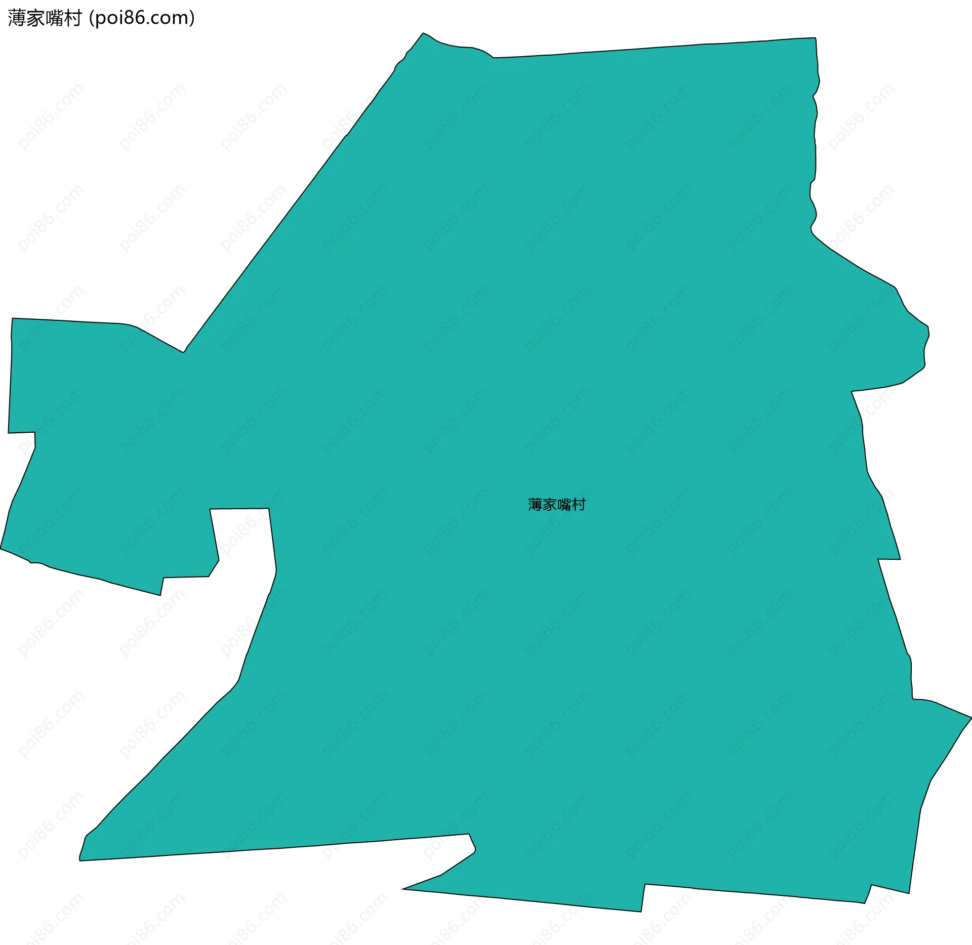 薄家嘴村边界地图