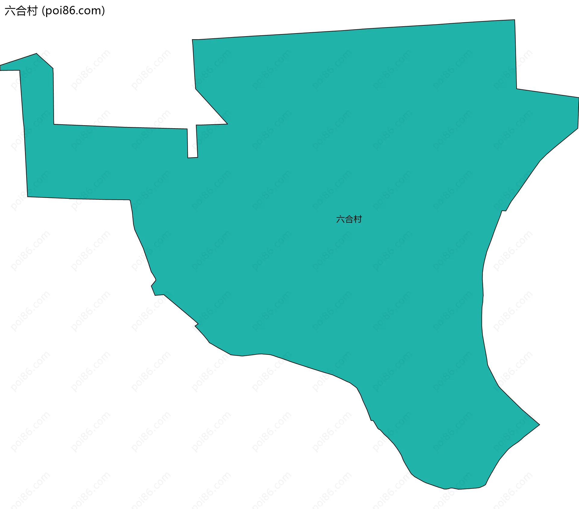 六合村边界地图