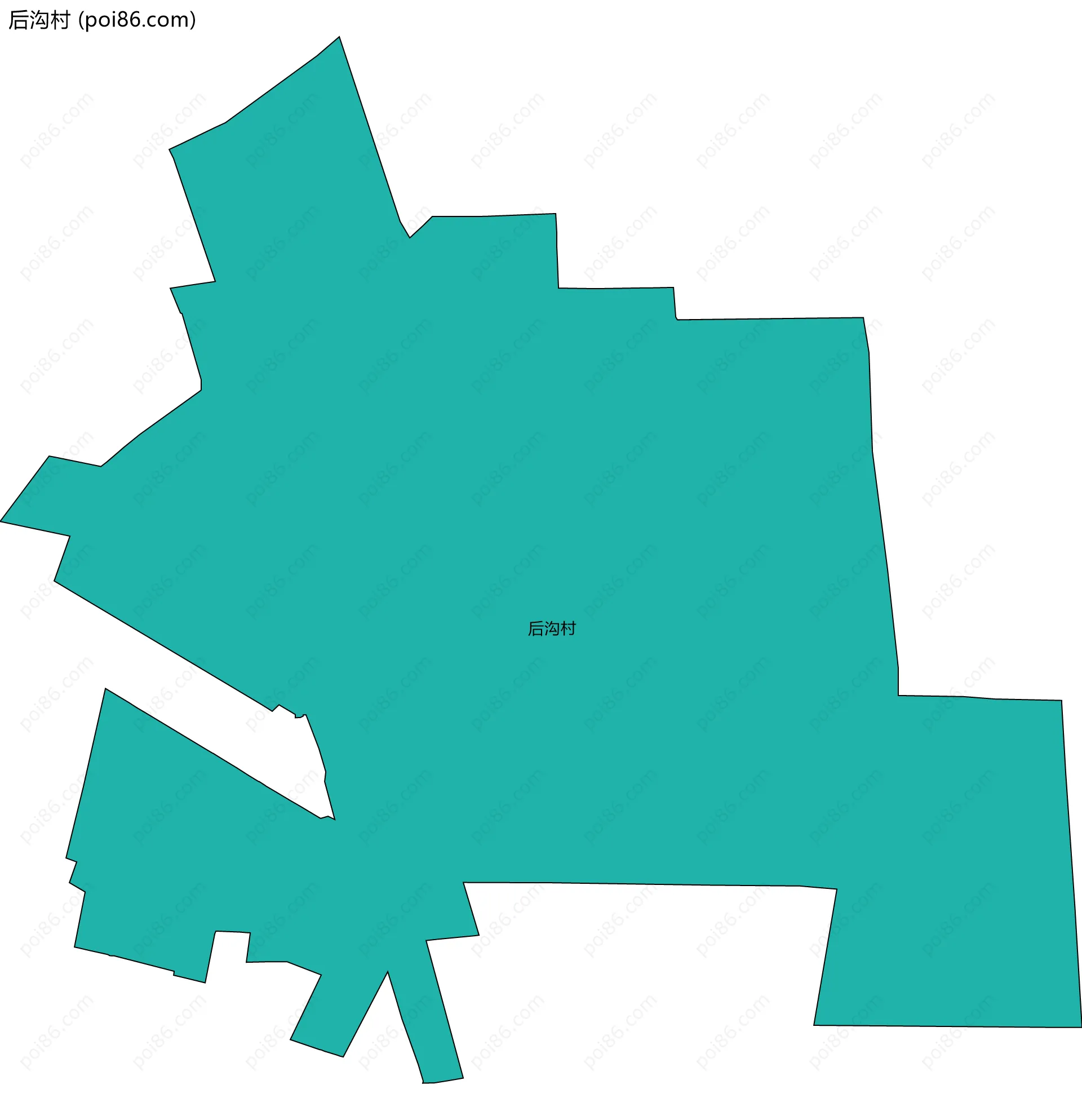 后沟村边界地图