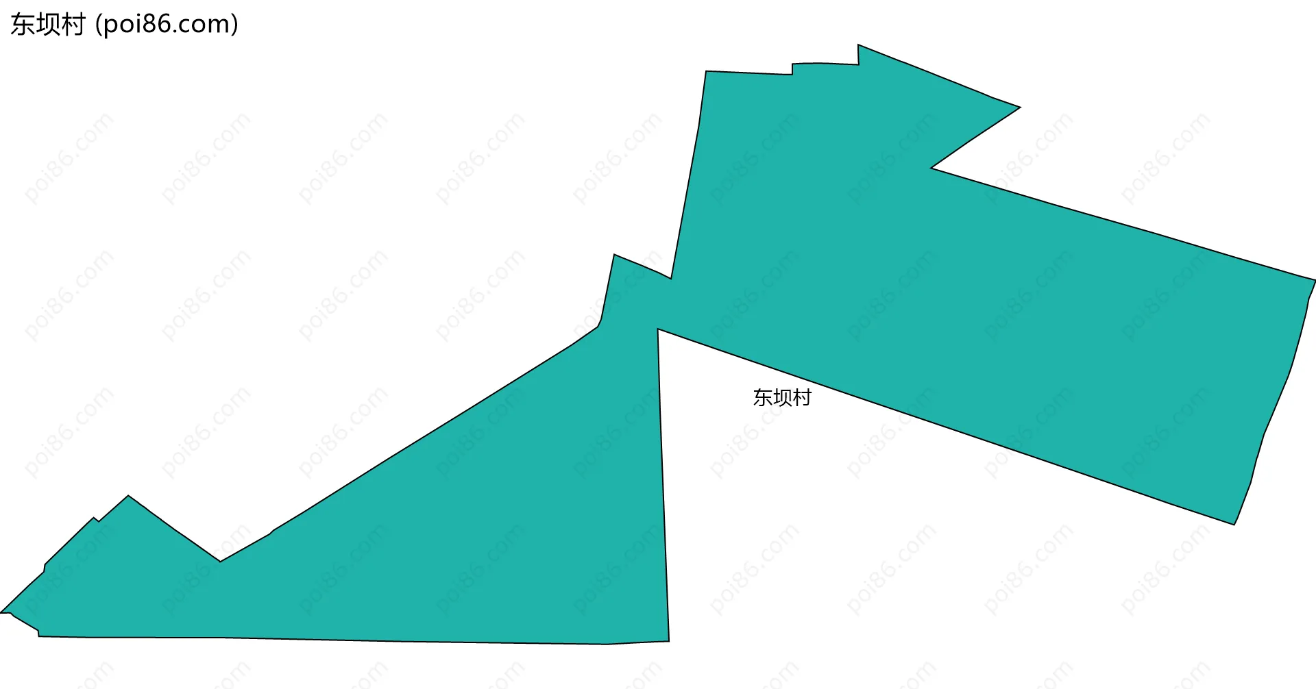 东坝村边界地图