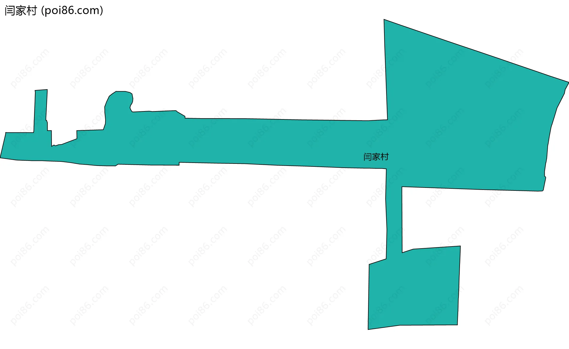 闫家村边界地图