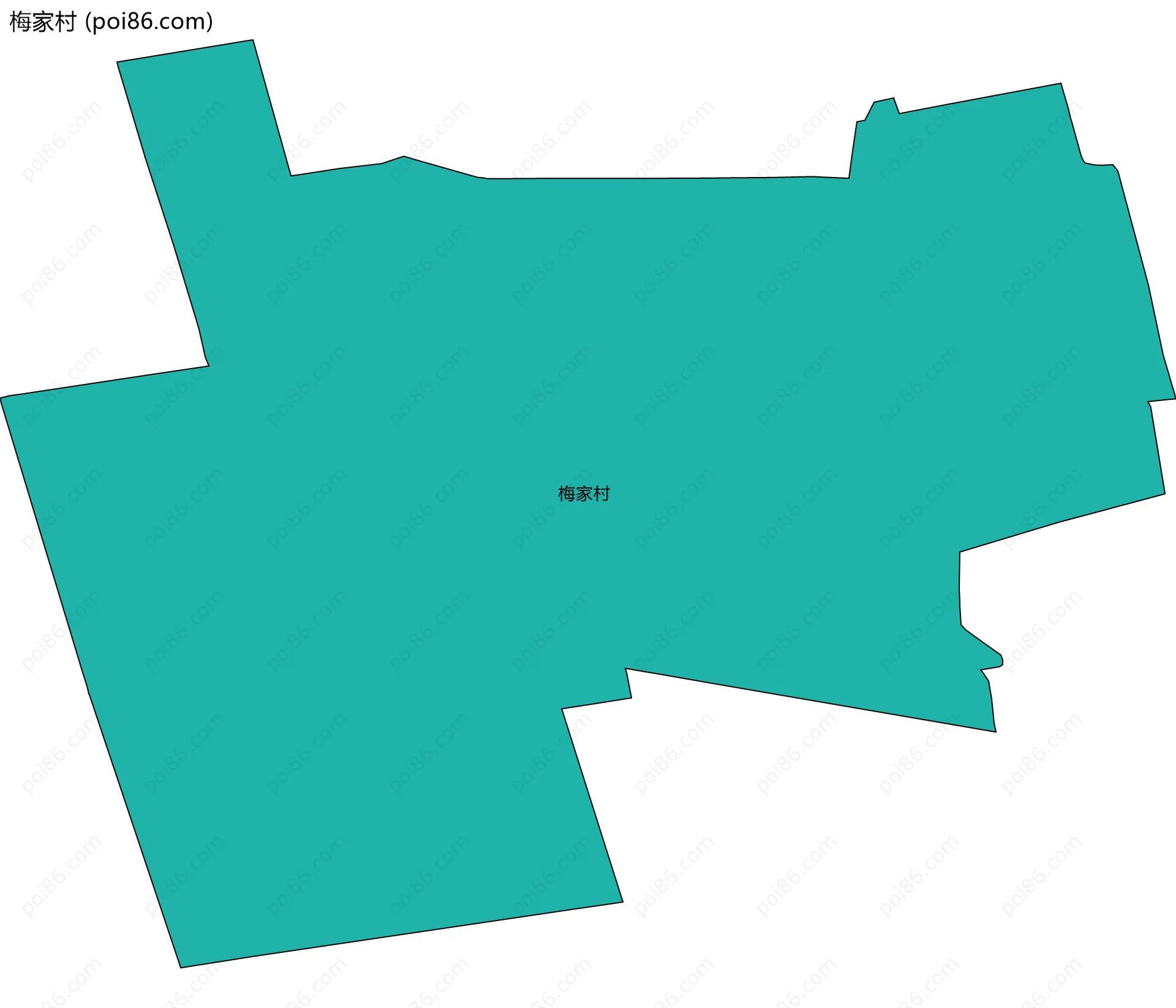 梅家村边界地图