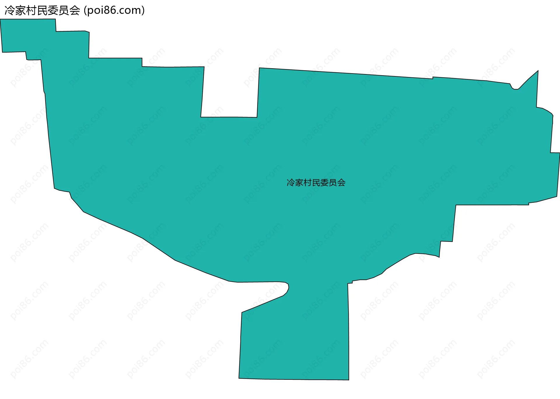 冷家村民委员会边界地图