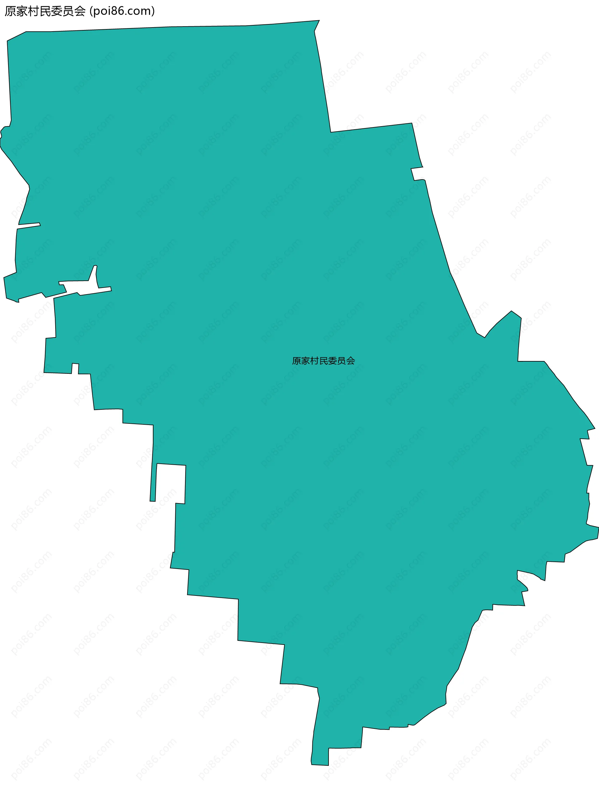 原家村民委员会边界地图