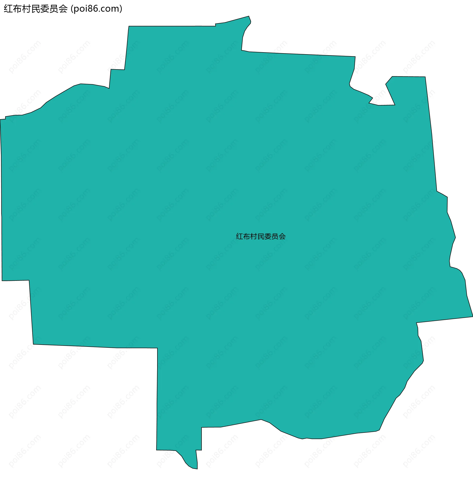红布村民委员会边界地图