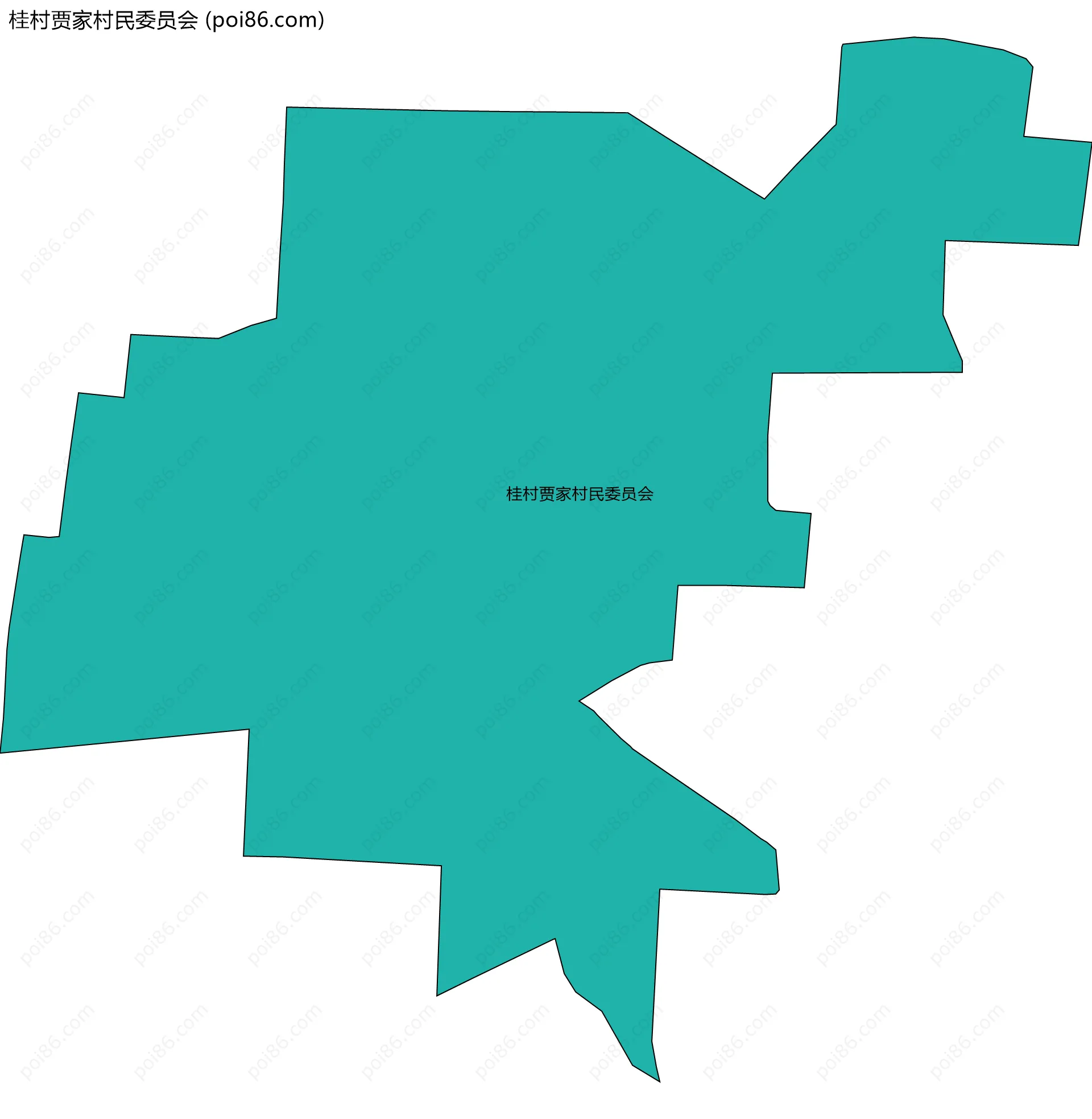 桂村贾家村民委员会边界地图