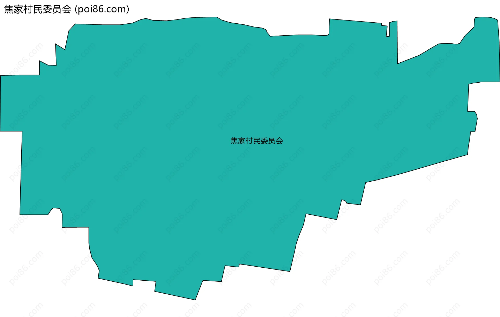焦家村民委员会边界地图