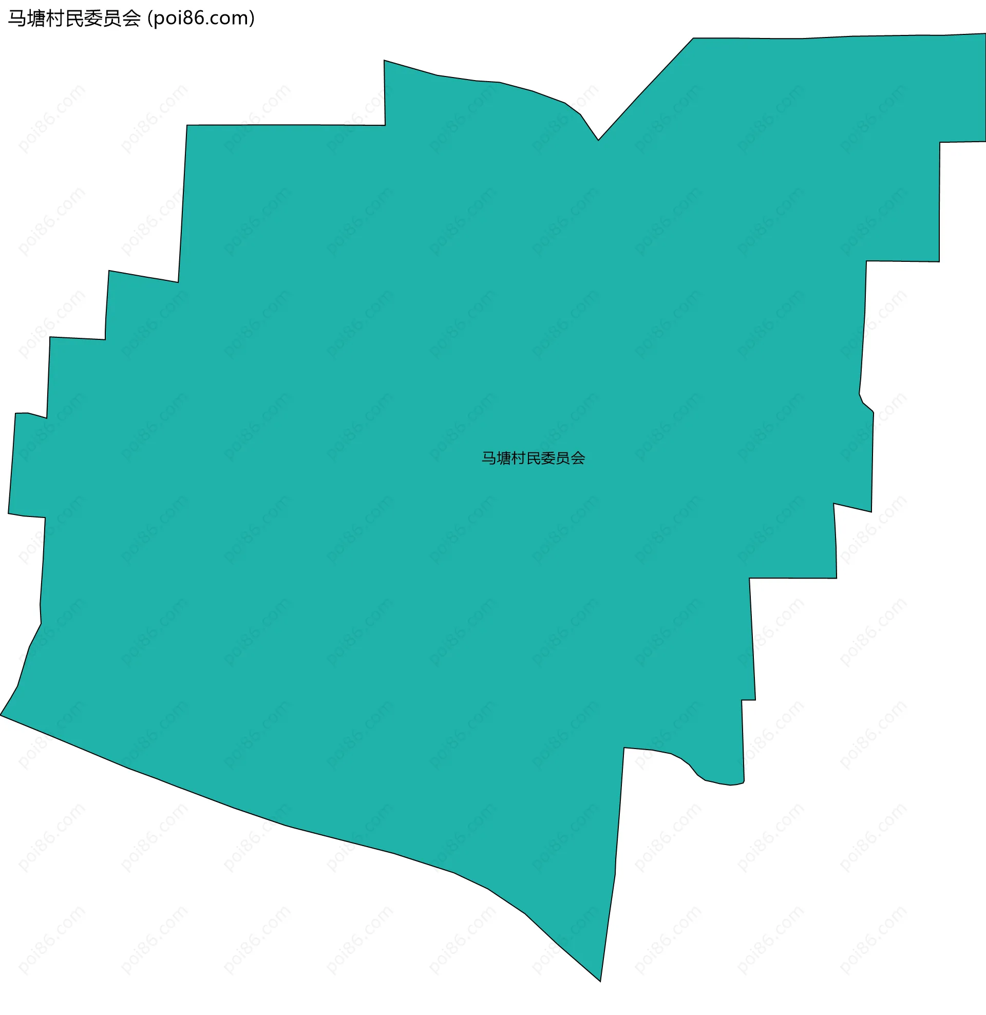 马塘村民委员会边界地图