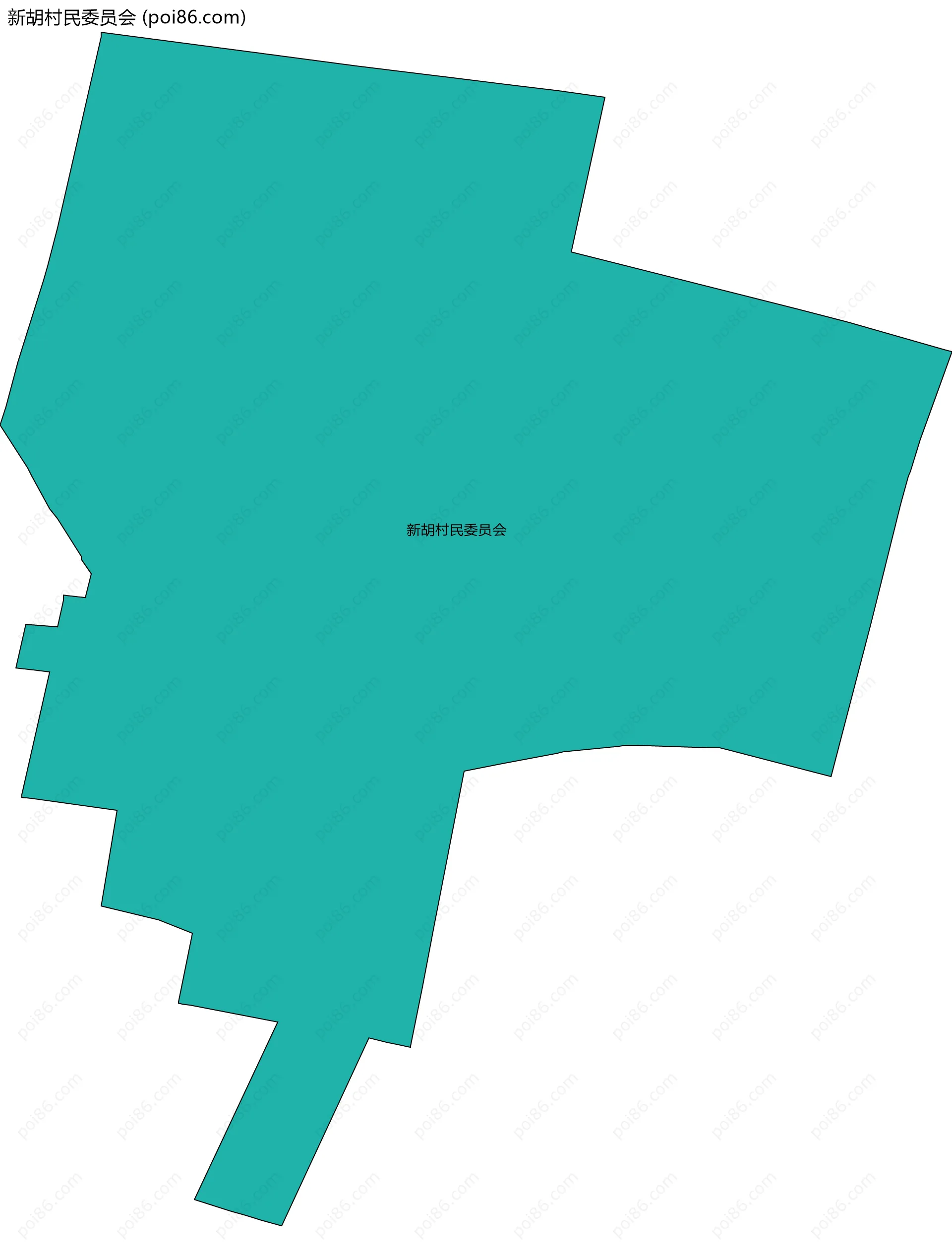 新胡村民委员会边界地图