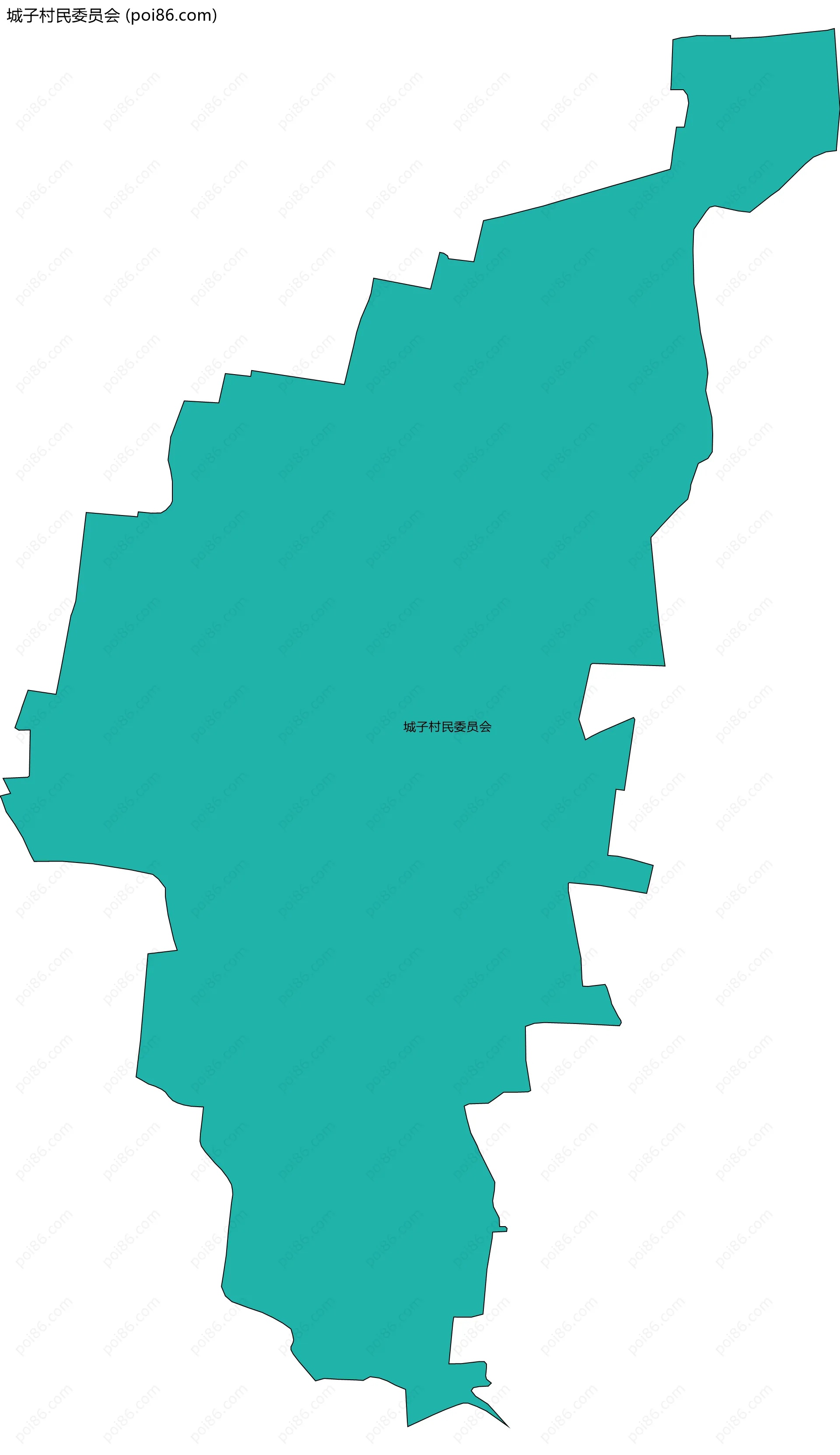 城子村民委员会边界地图