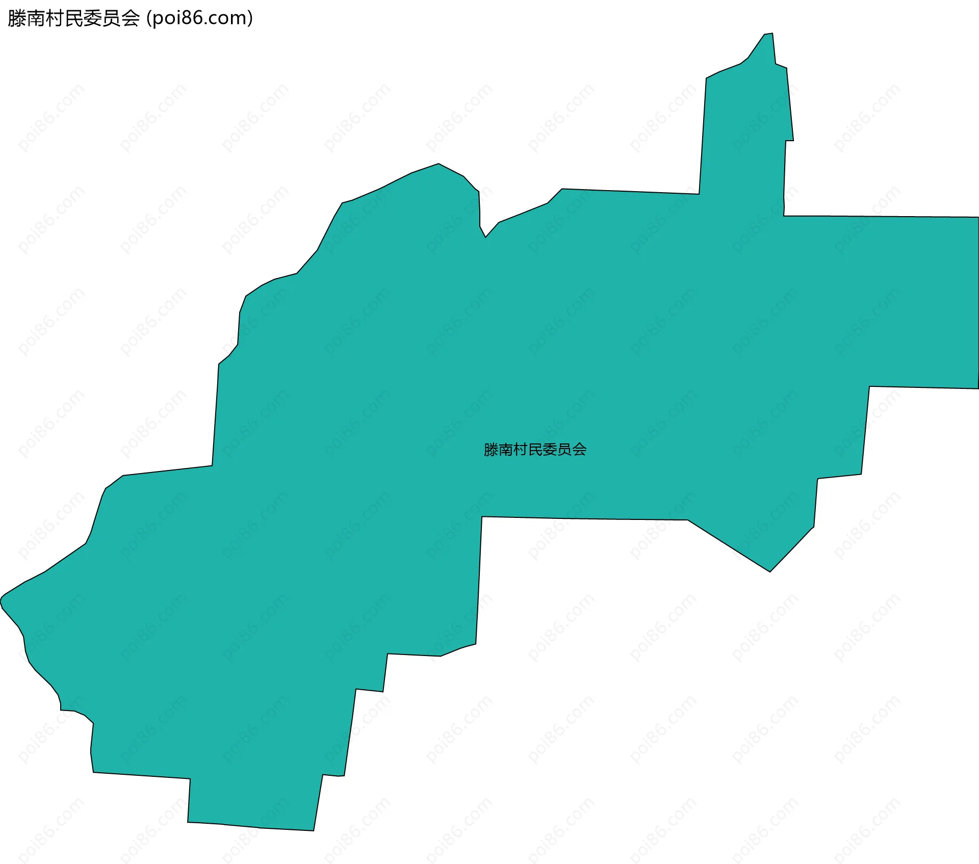 滕南村民委员会边界地图