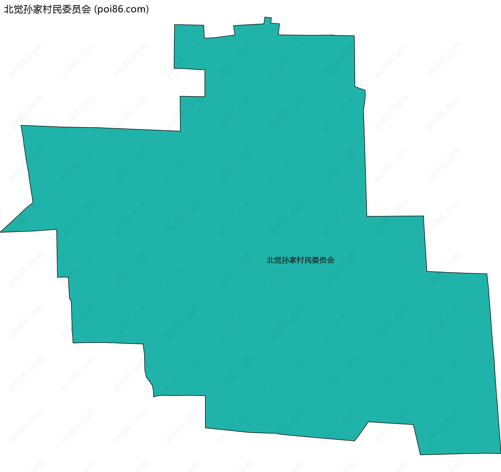 北觉孙家村民委员会边界地图