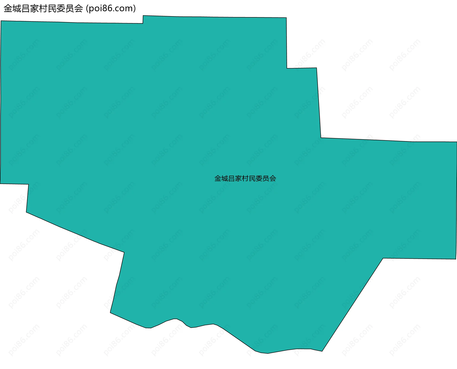 金城吕家村民委员会边界地图