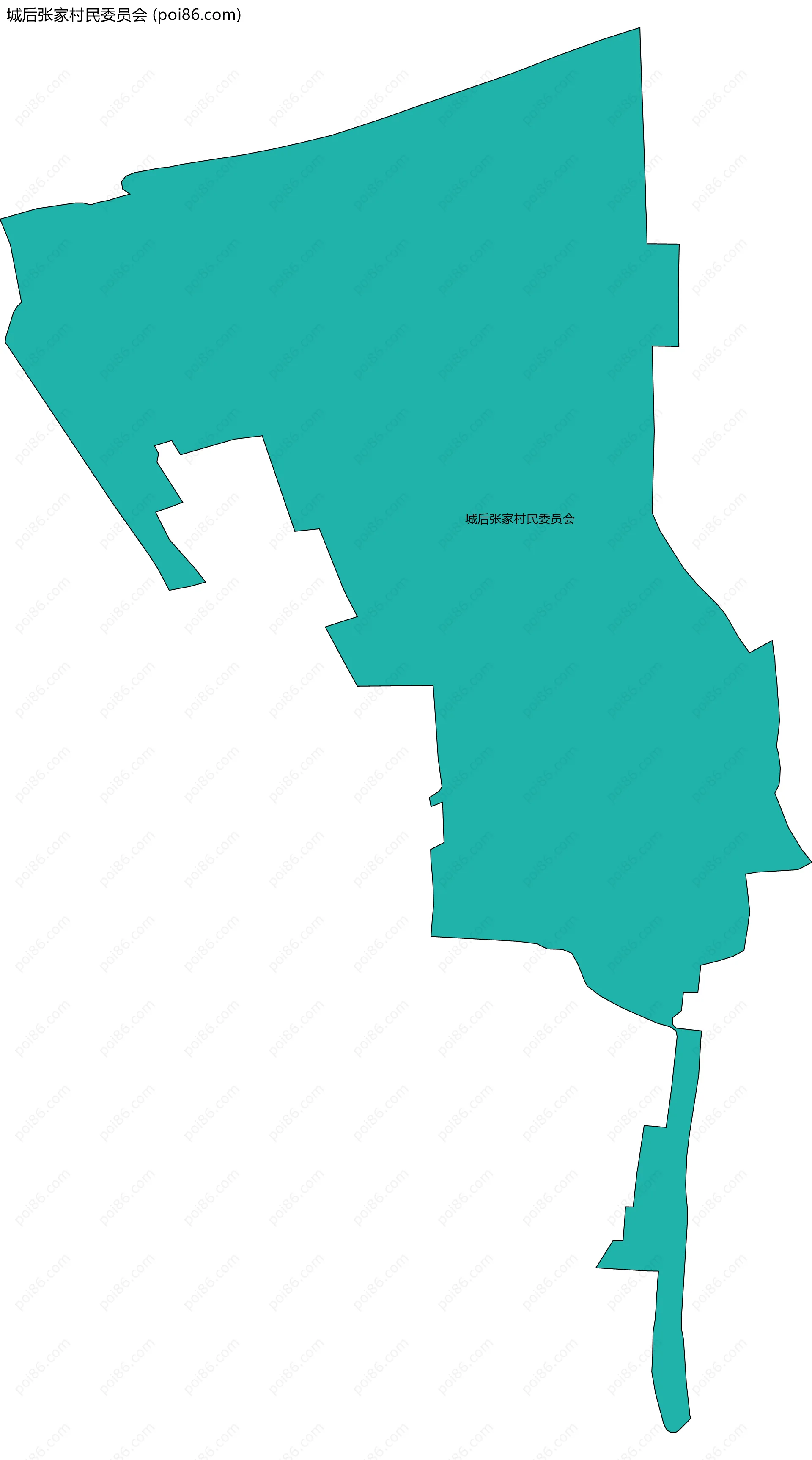 城后张家村民委员会边界地图
