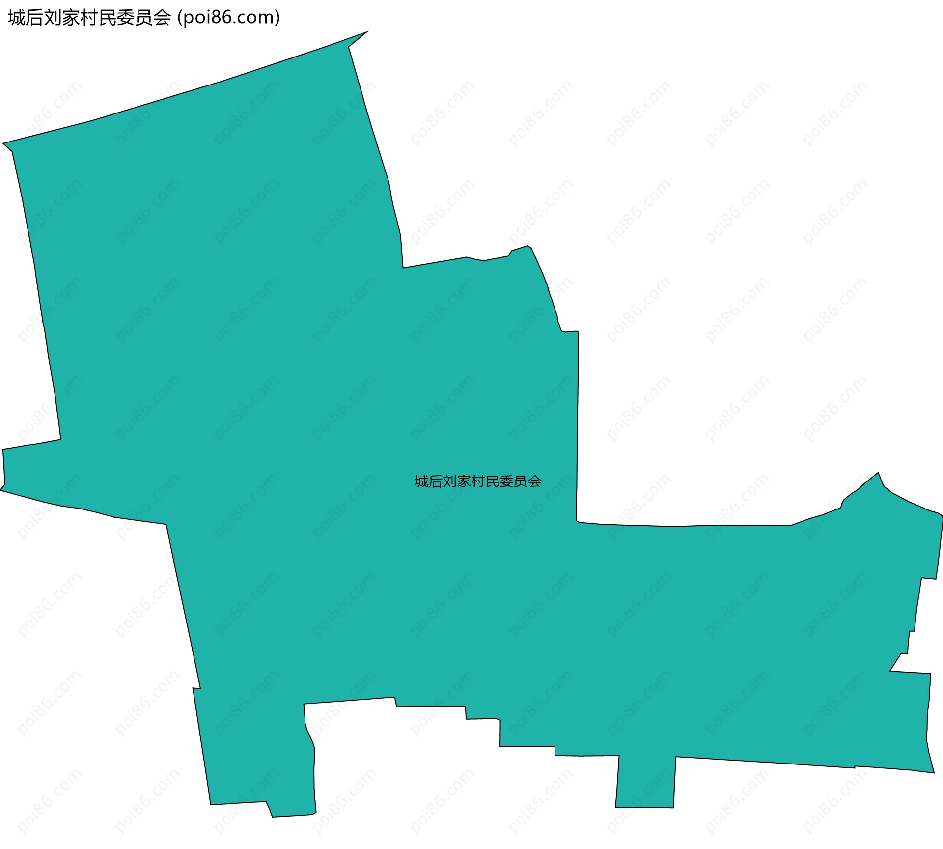 城后刘家村民委员会边界地图