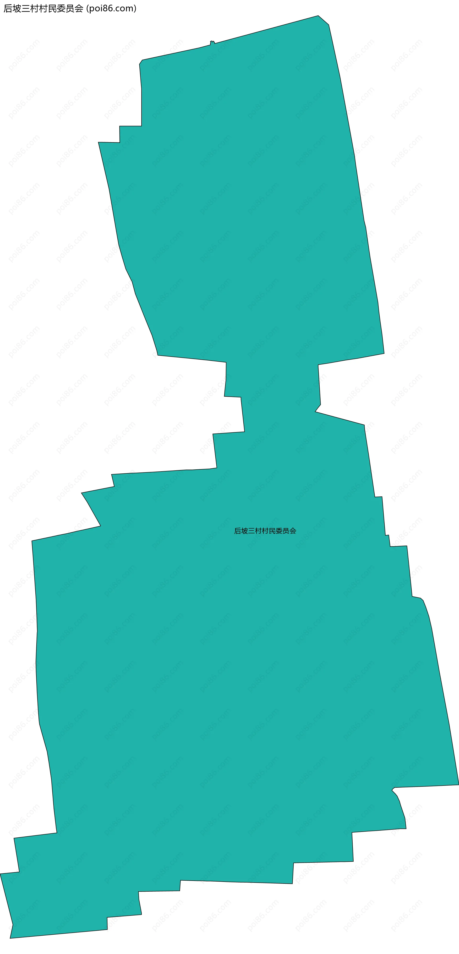 后坡三村村民委员会边界地图