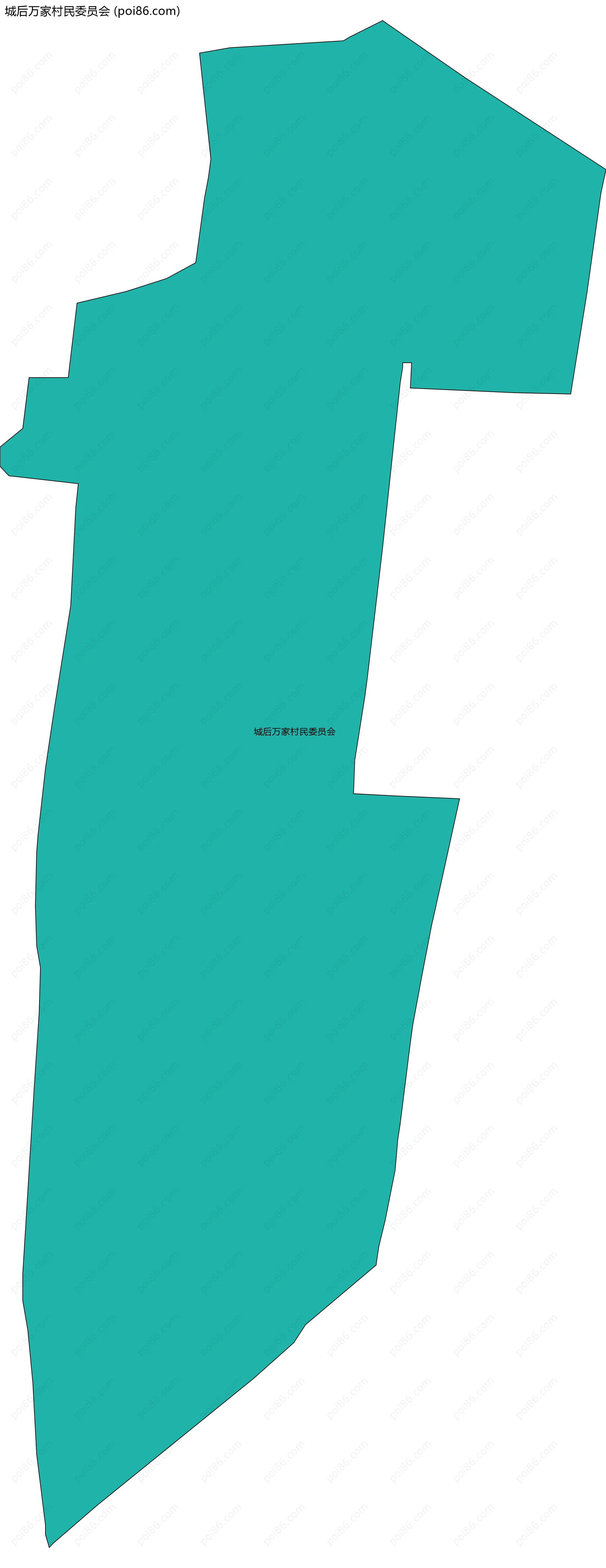 城后万家村民委员会边界地图